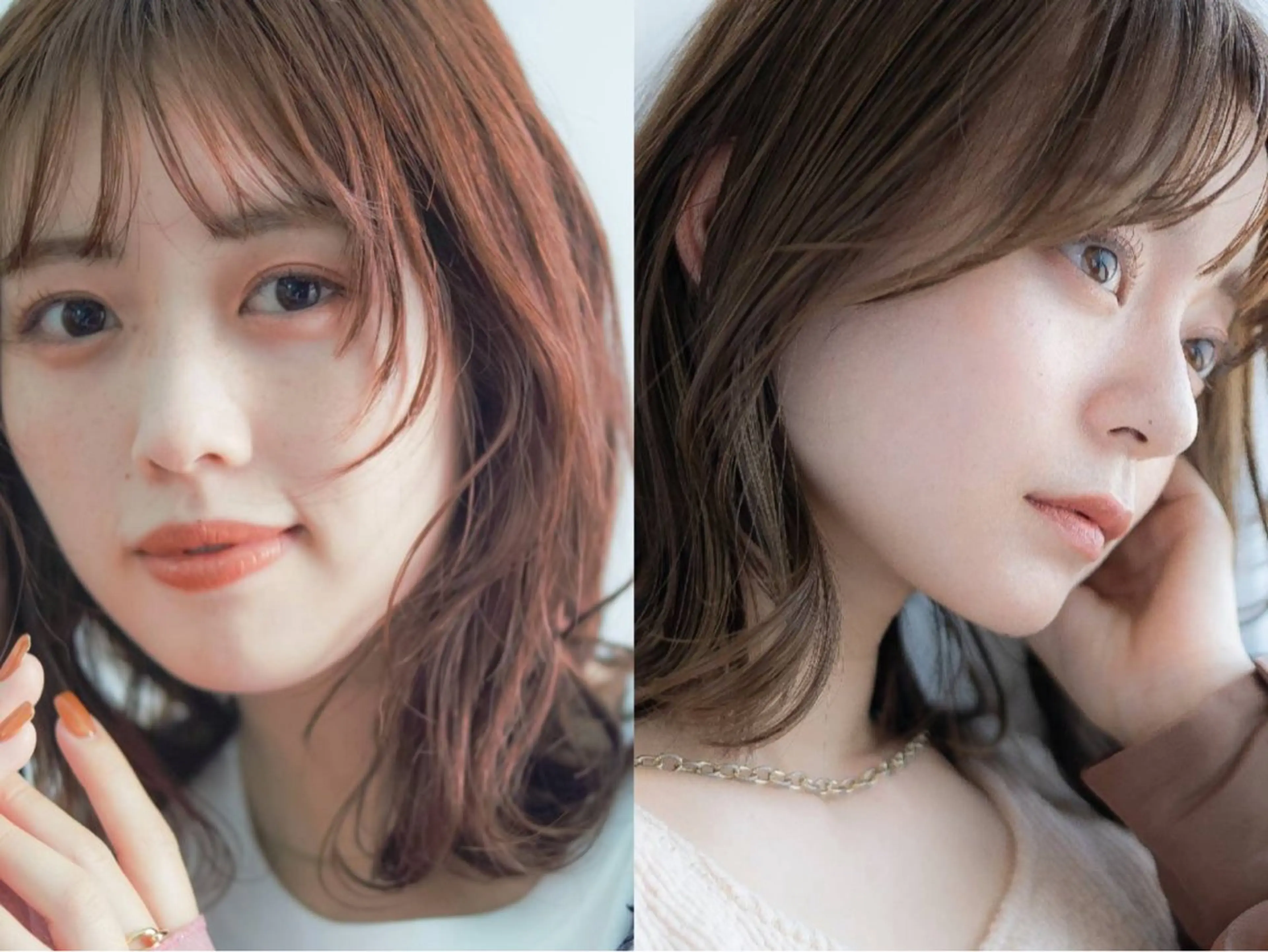 ミディアム カラー 和泉田 真白のヘアスタイル