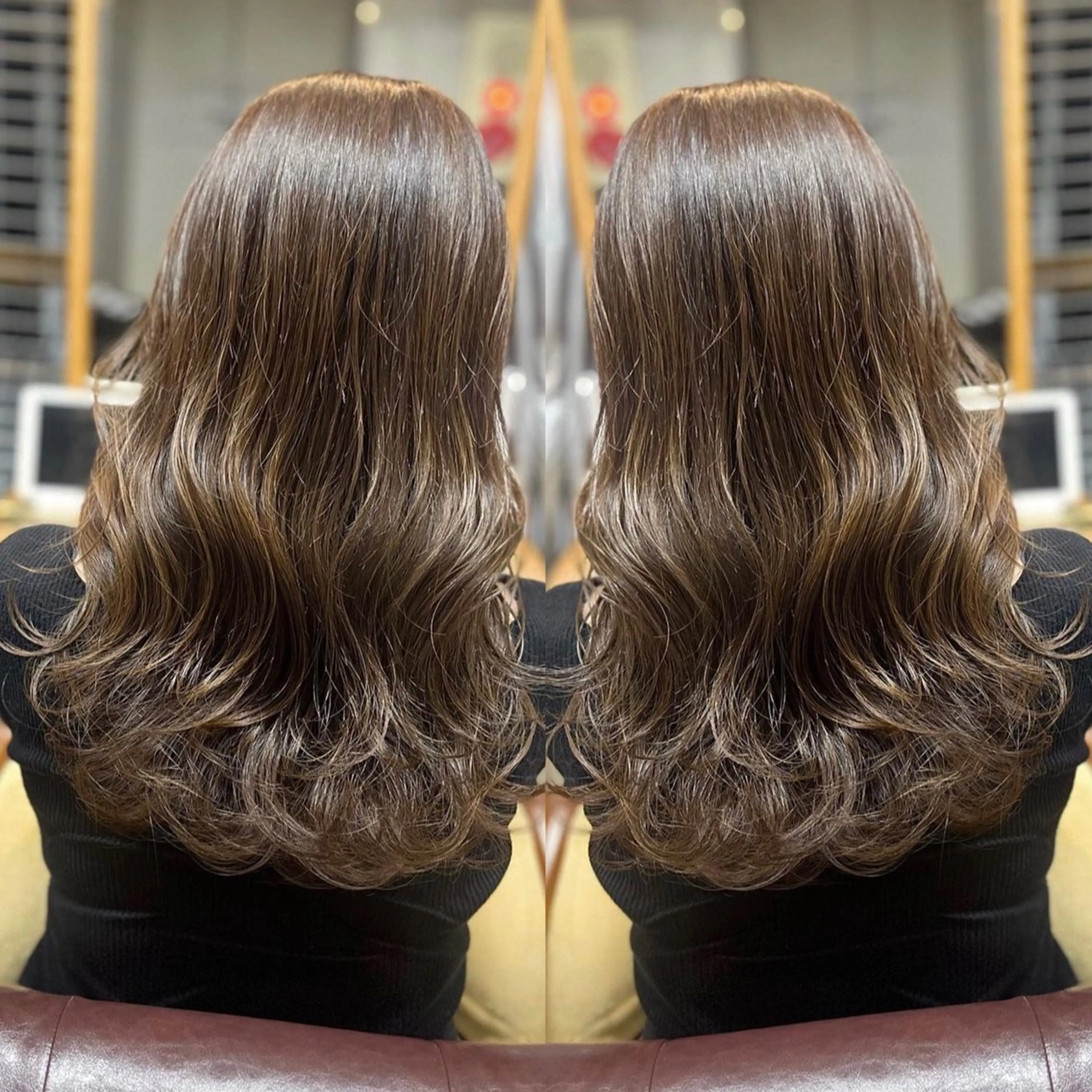 セミロング カラー 艶髪🌈ムラカミ サキのヘアスタイル