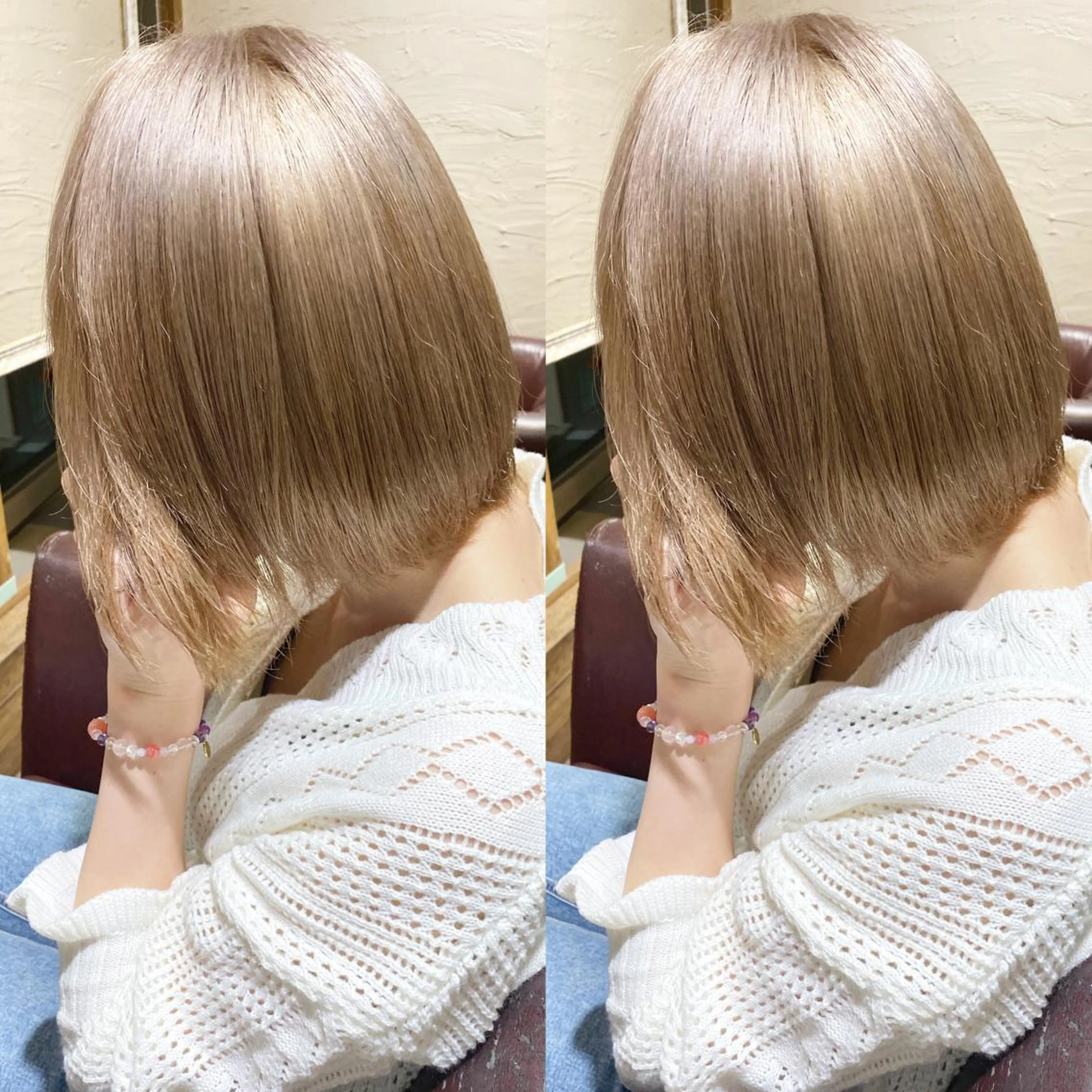 ミディアム カラー ⭐️横浜ブリーチ特化 美容師　堤涼⭐️のヘアスタイル