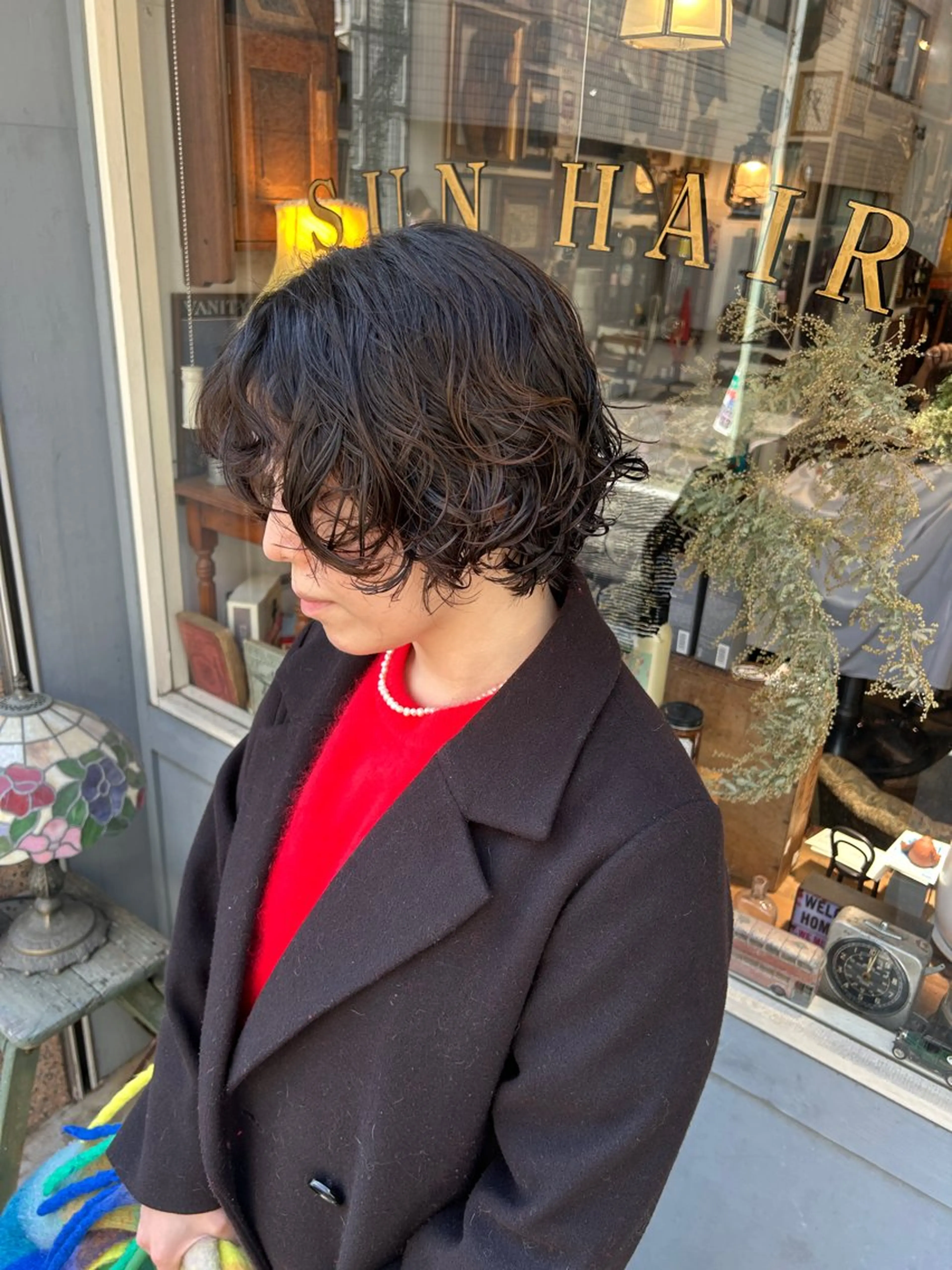 ショート パーマ カット パーマ トリートメント 清水千優/パーマ/透 明感カラー/メンズのヘアスタイル