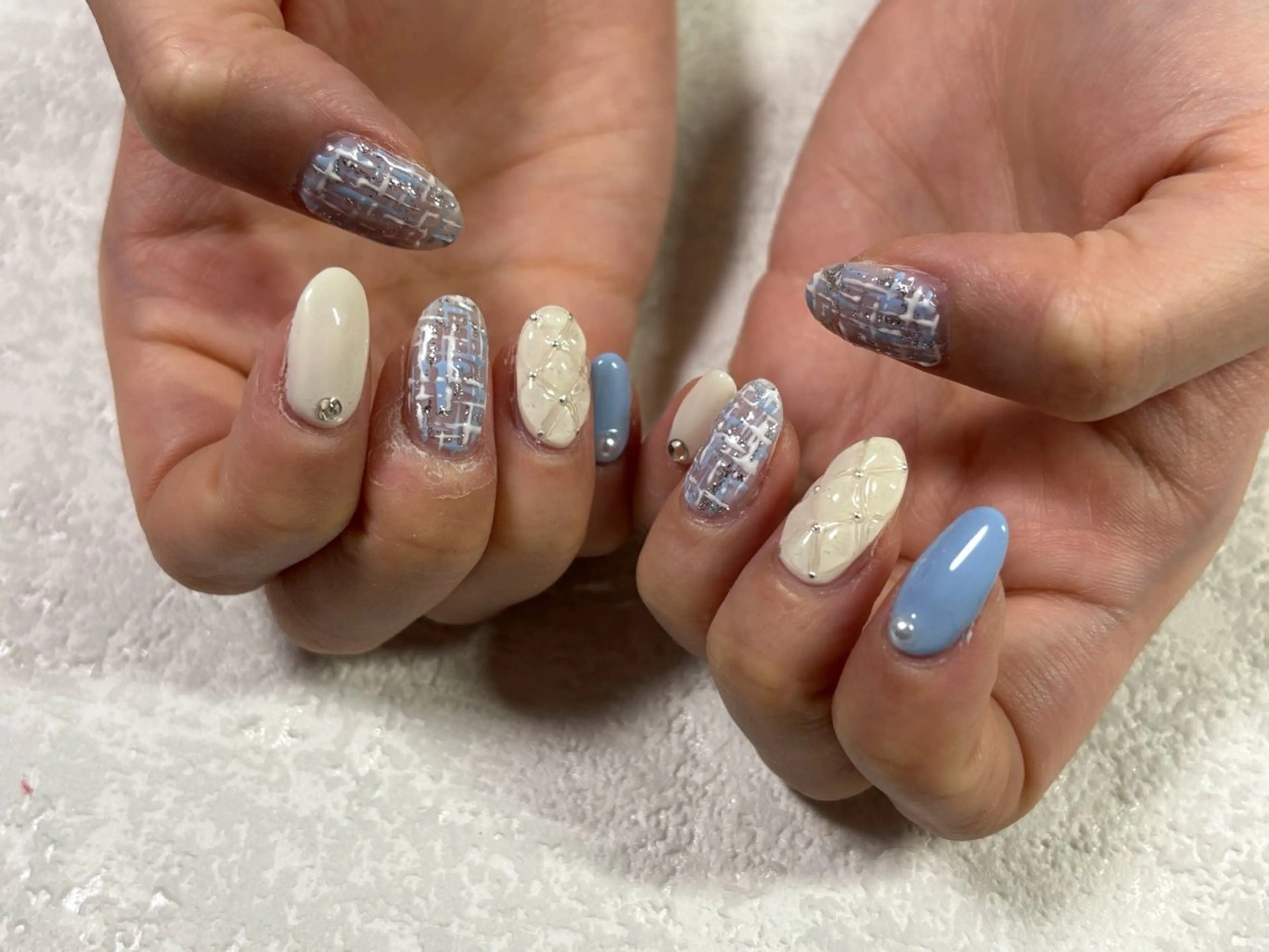 ネイル オーロラネイル フットネイル フレンチネイル ジェルネイル 韓国ネイル ハンドネイル kiki nail 二子玉川のネイルデザイン