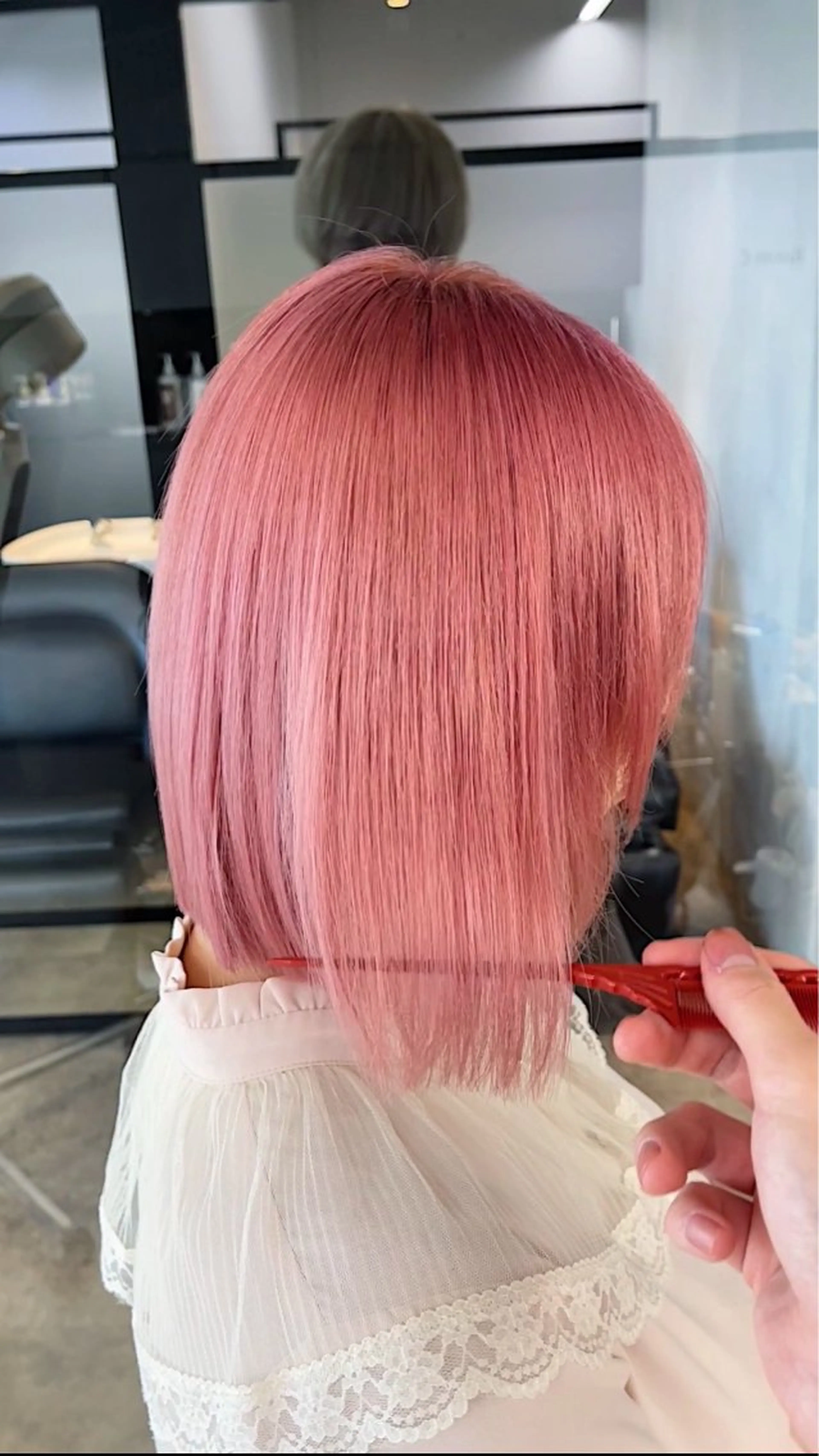 ショート 縮毛矯正 トリートメント け んブリーチ縮毛矯正のヘアスタイル