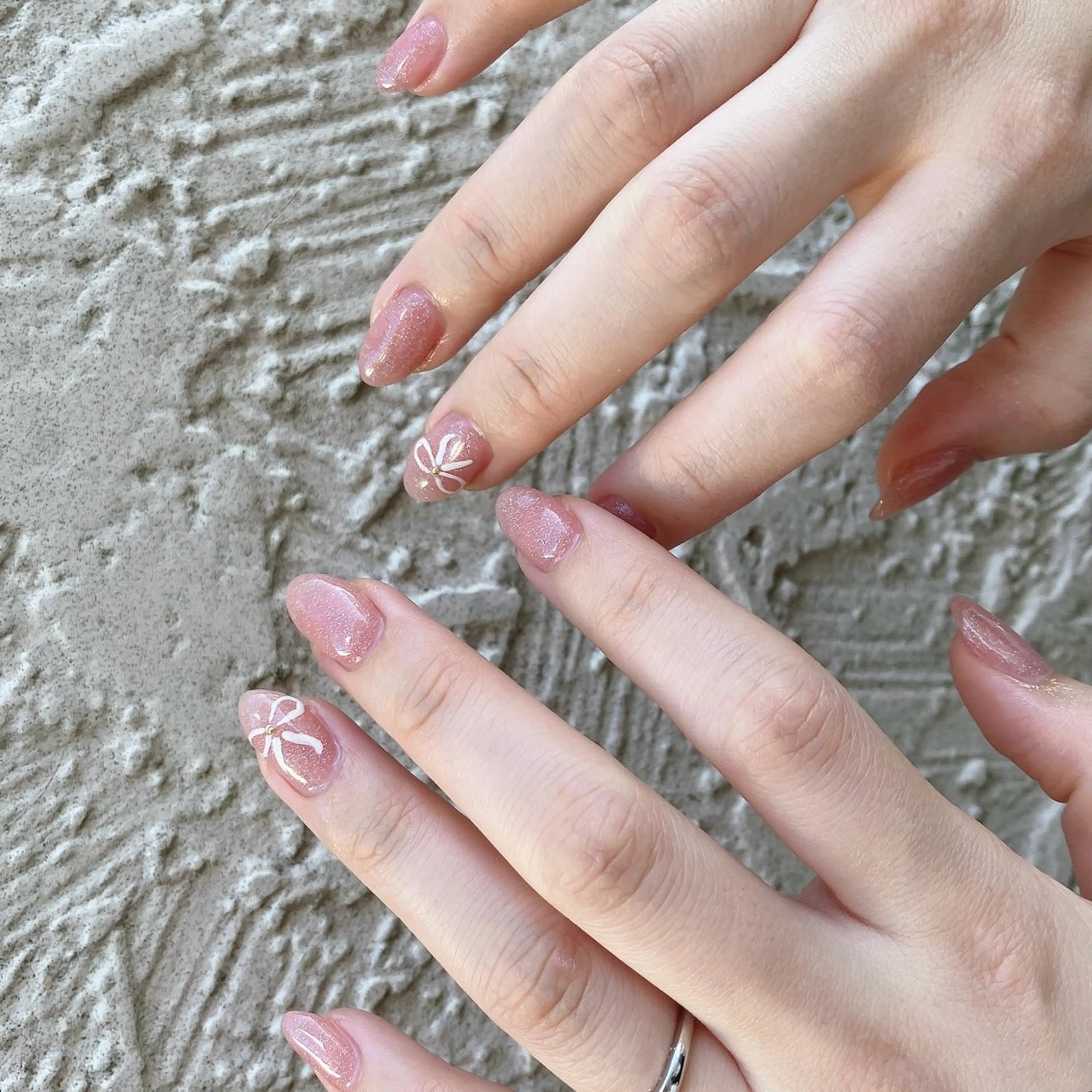ネイル ガーリー リボン ハンドネイル nails 🎀meのネイルデザイン