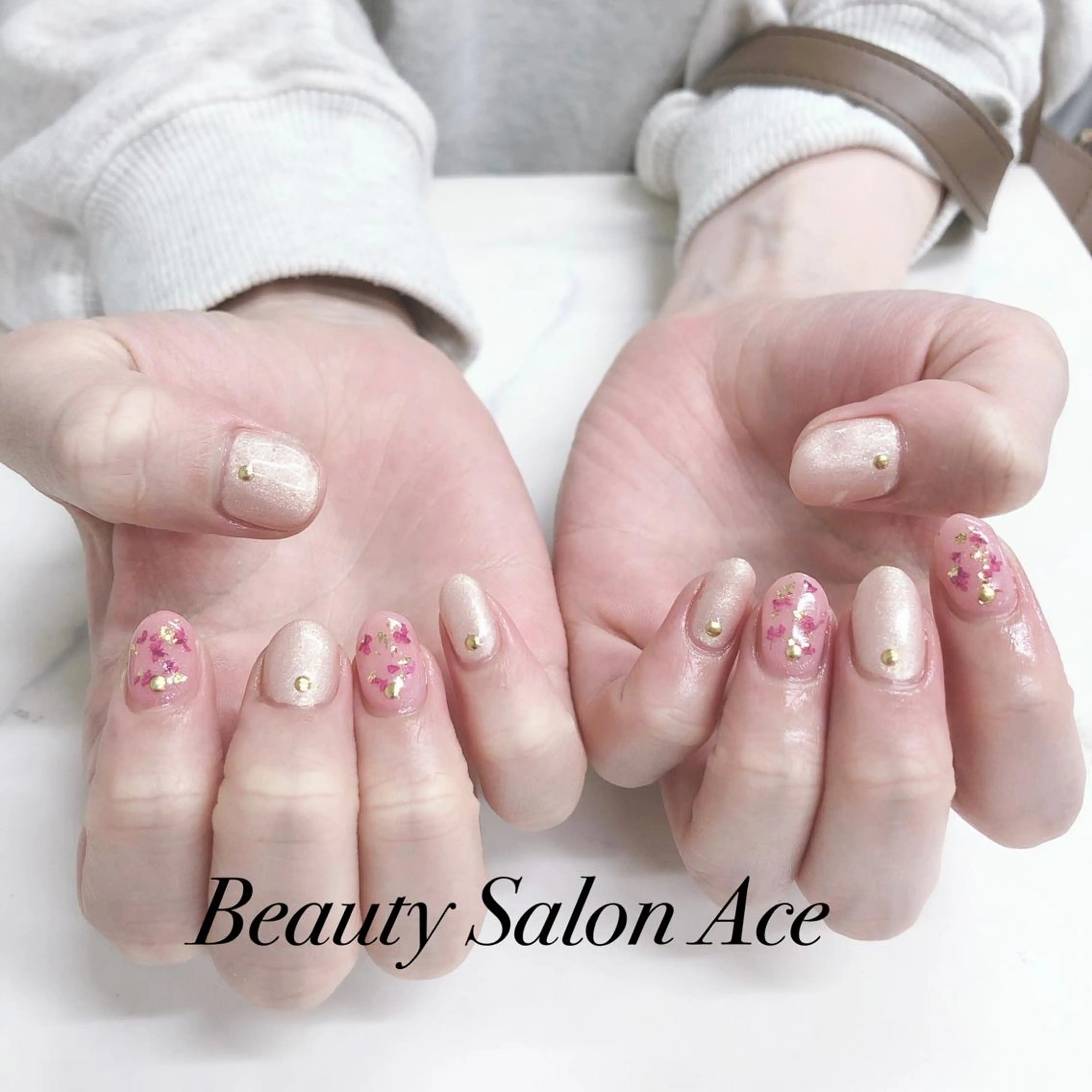 ネイル メンズネイル 春ネイル ハンドネイル ハンドケア Beauty Salon Ace（ネイルサロン　エース）所属・池袋フィルイン Ace♡長さだしのネイルデザイン