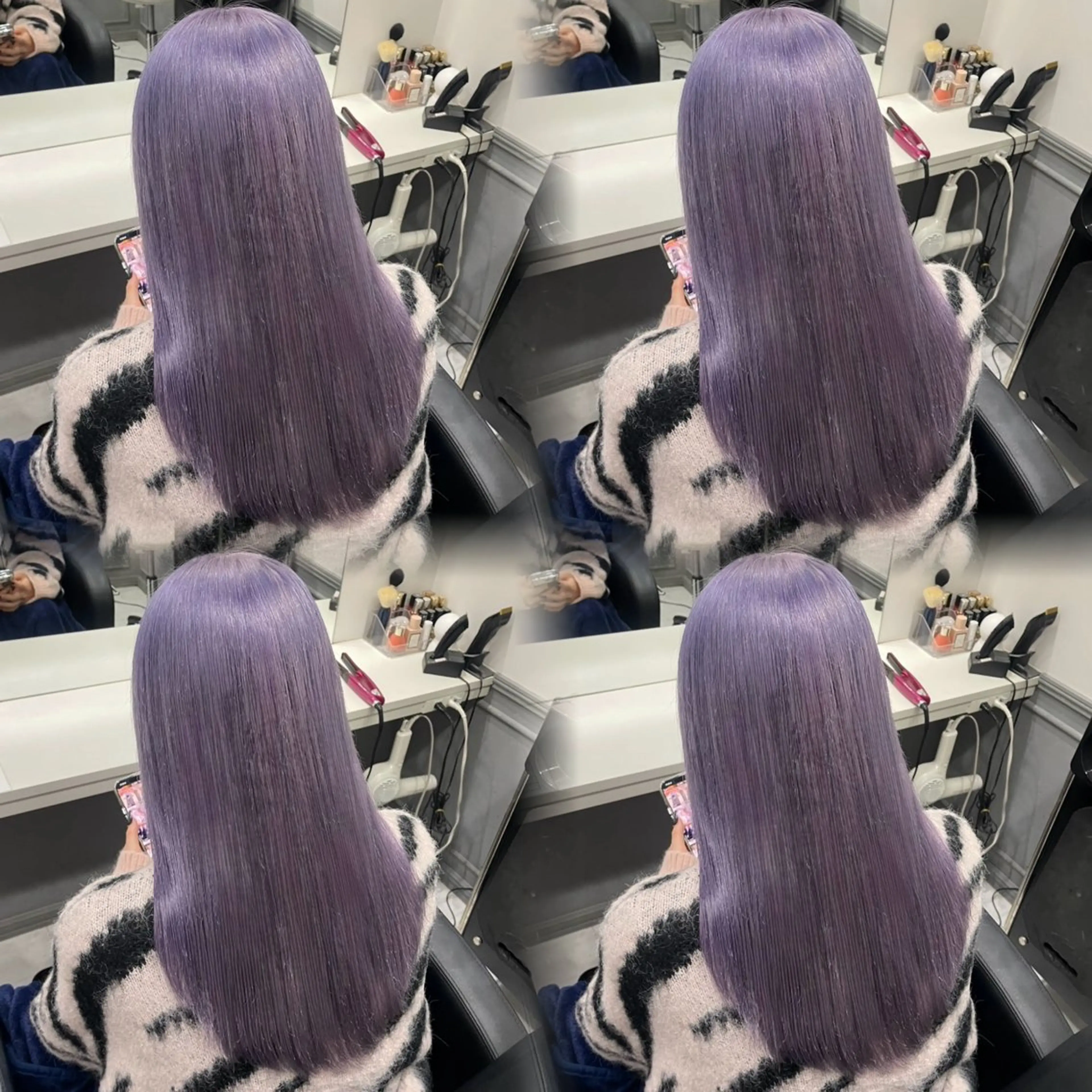 ロング カラー ヘアカラー トリートメント 🦋REISA🦋 エクステ×ハイトーンのヘアスタイル