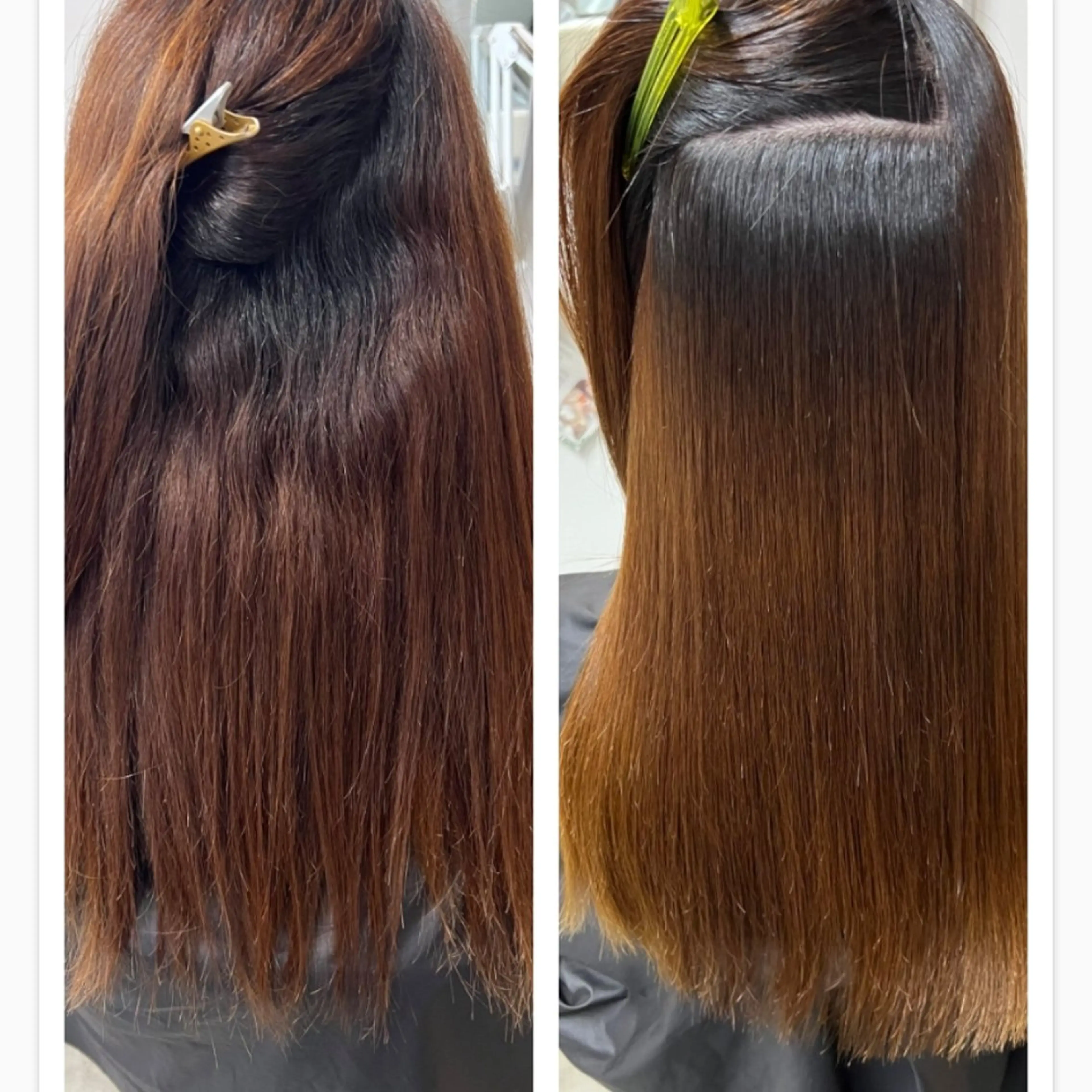 ロング 縮毛矯正 トリートメント GOToday所属・艶髪／オリーブ系／ 肌が綺麗に見えるお色のヘアスタイル