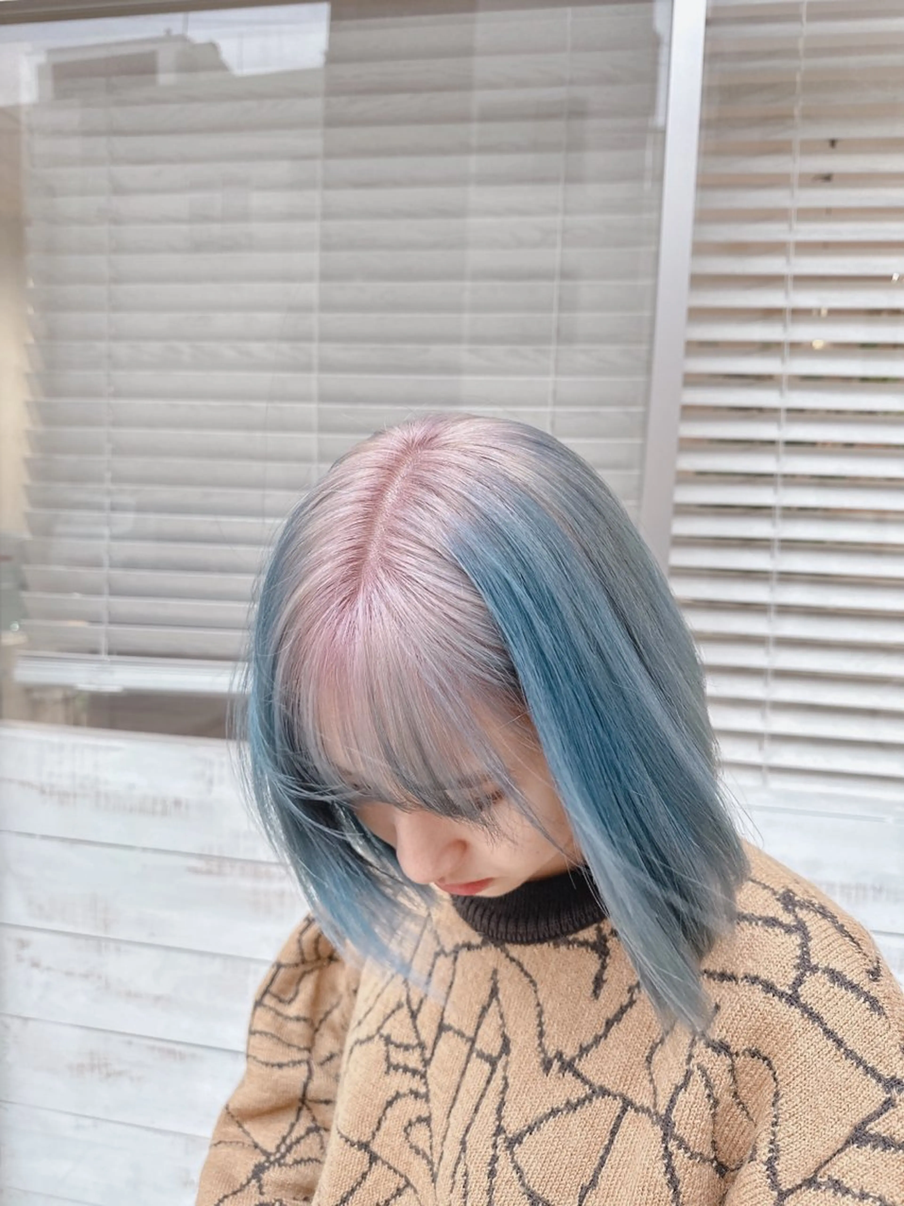 ミディアム カラー ブリーチ ヘアカラー トリートメント ヘッドスパ ヘアセット ROIS渋谷【ロイス】所属・高橋大樹/グレージュ /ベージュ/美髪のヘアスタイル