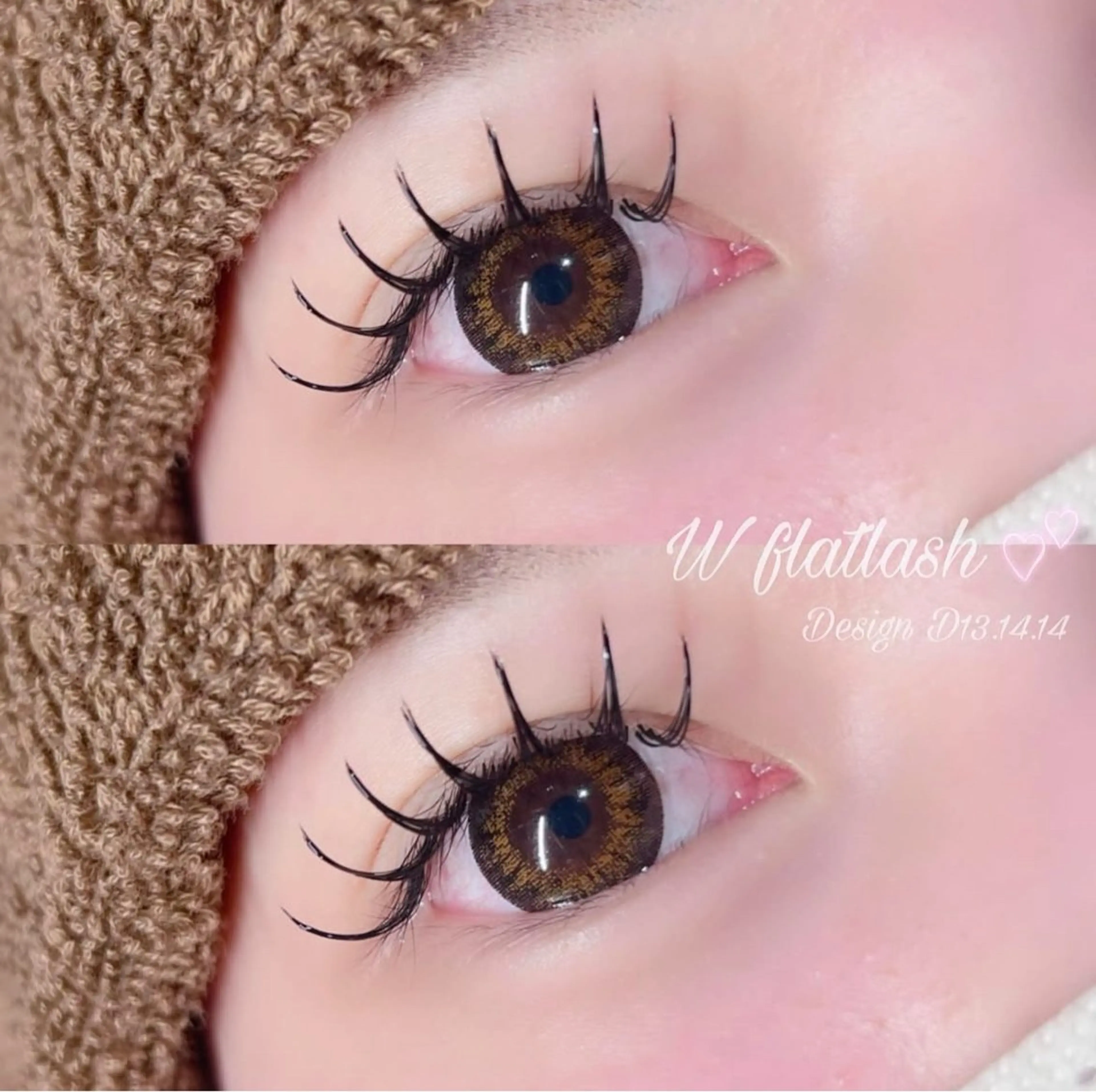 マツエク・マツパ フラットラッシュ Shucre太田川 makoのマツエク・マツパデザイン