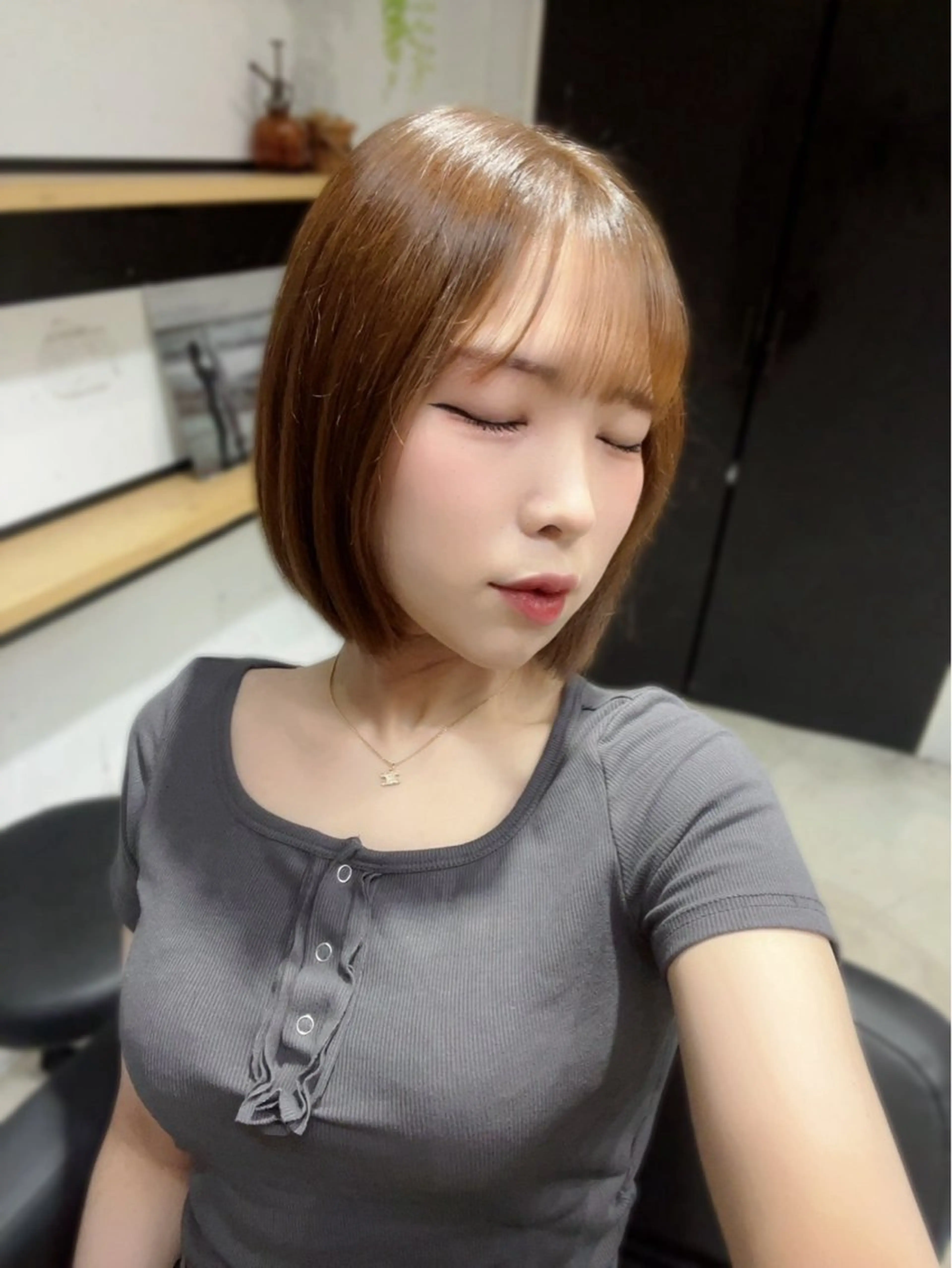 ショート カラー ブラウンカラー ボブ 🌟モデル募集中🌟 藤沢🦋HARU🦋のヘアスタイル