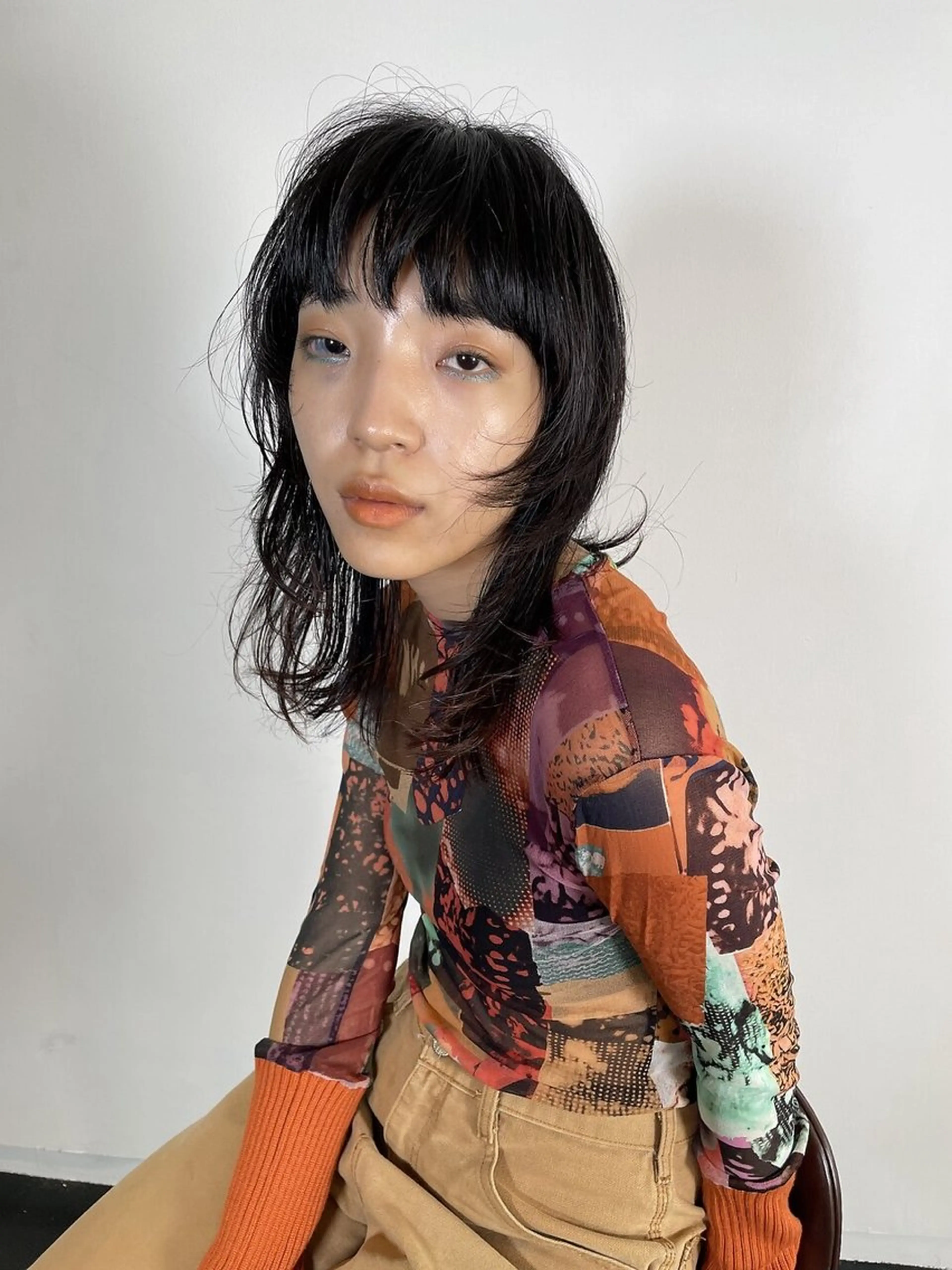 ミディアム カラー パーマ ヘアアレンジ メンズ マッシュウルフ マッシュ メンズウルフカット ウルフカット カット ヘアカラー トリートメント tatsumi/ボブ ウルフ/レイヤーのヘアスタイル