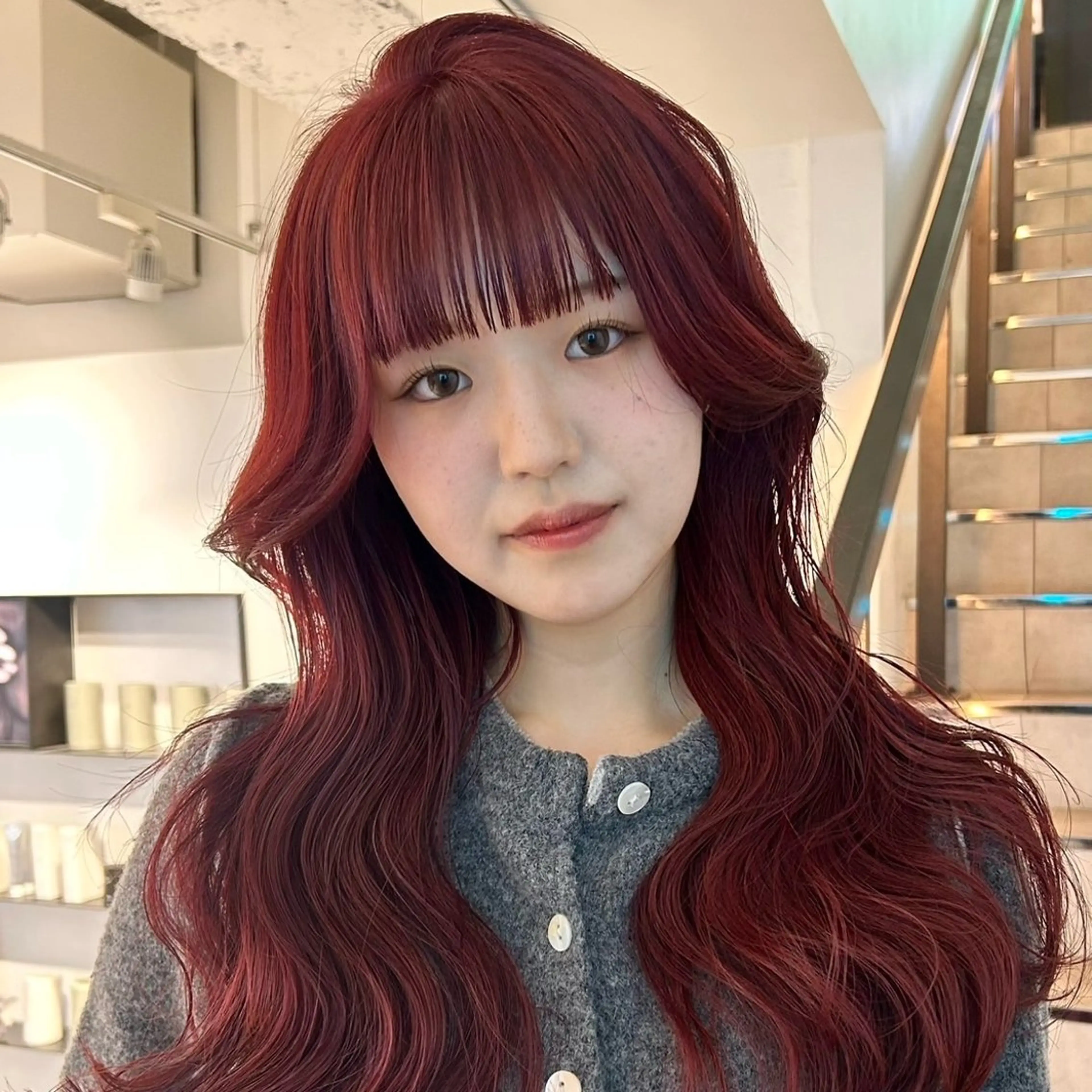 セミロング カラー ヘアカラー ブラウン/暖色/レイ ヤー/ココトキ🌺のヘアスタイル