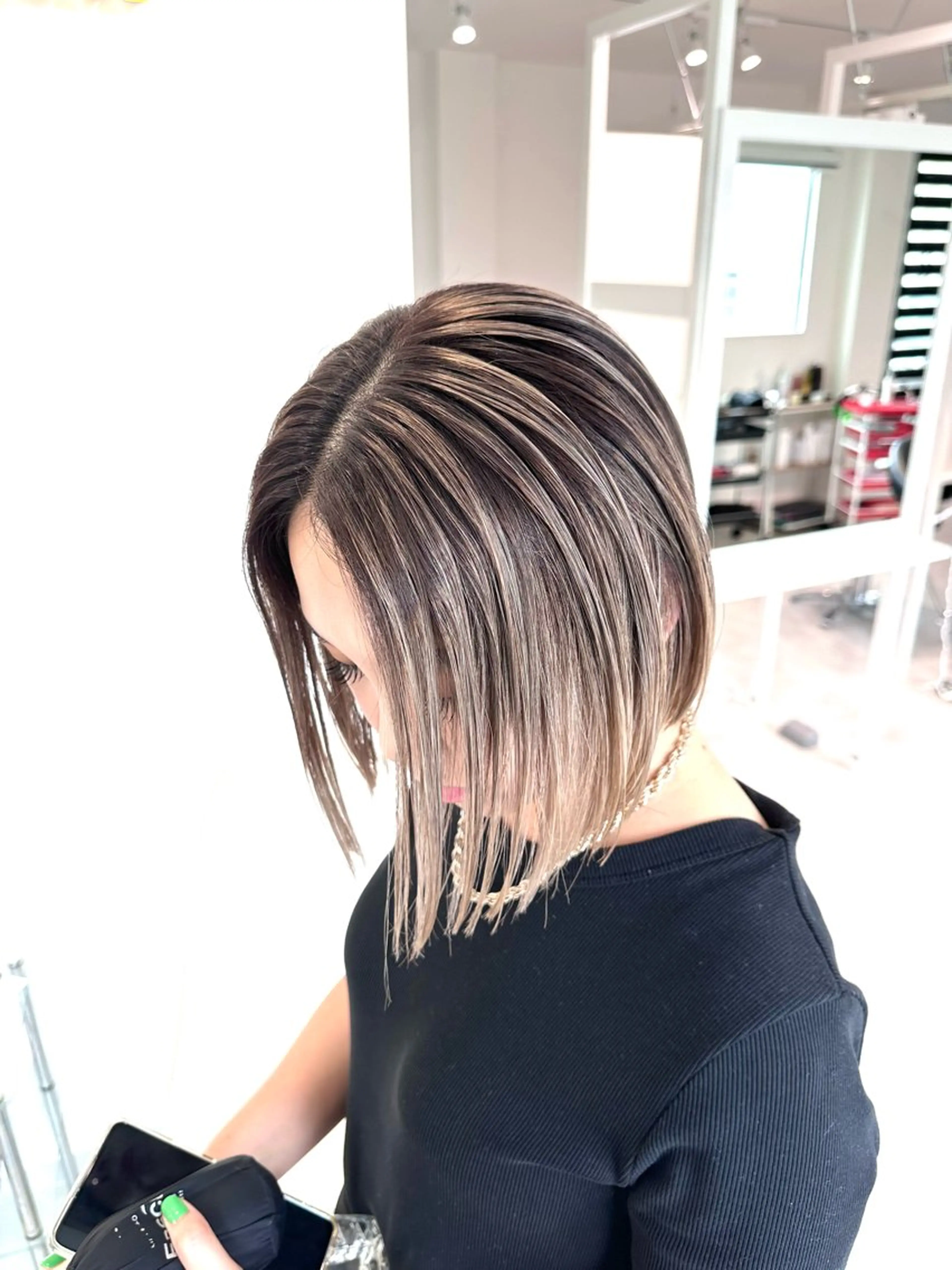 ミディアム カラー ヘアカラー 加藤 佑二のヘアスタイル