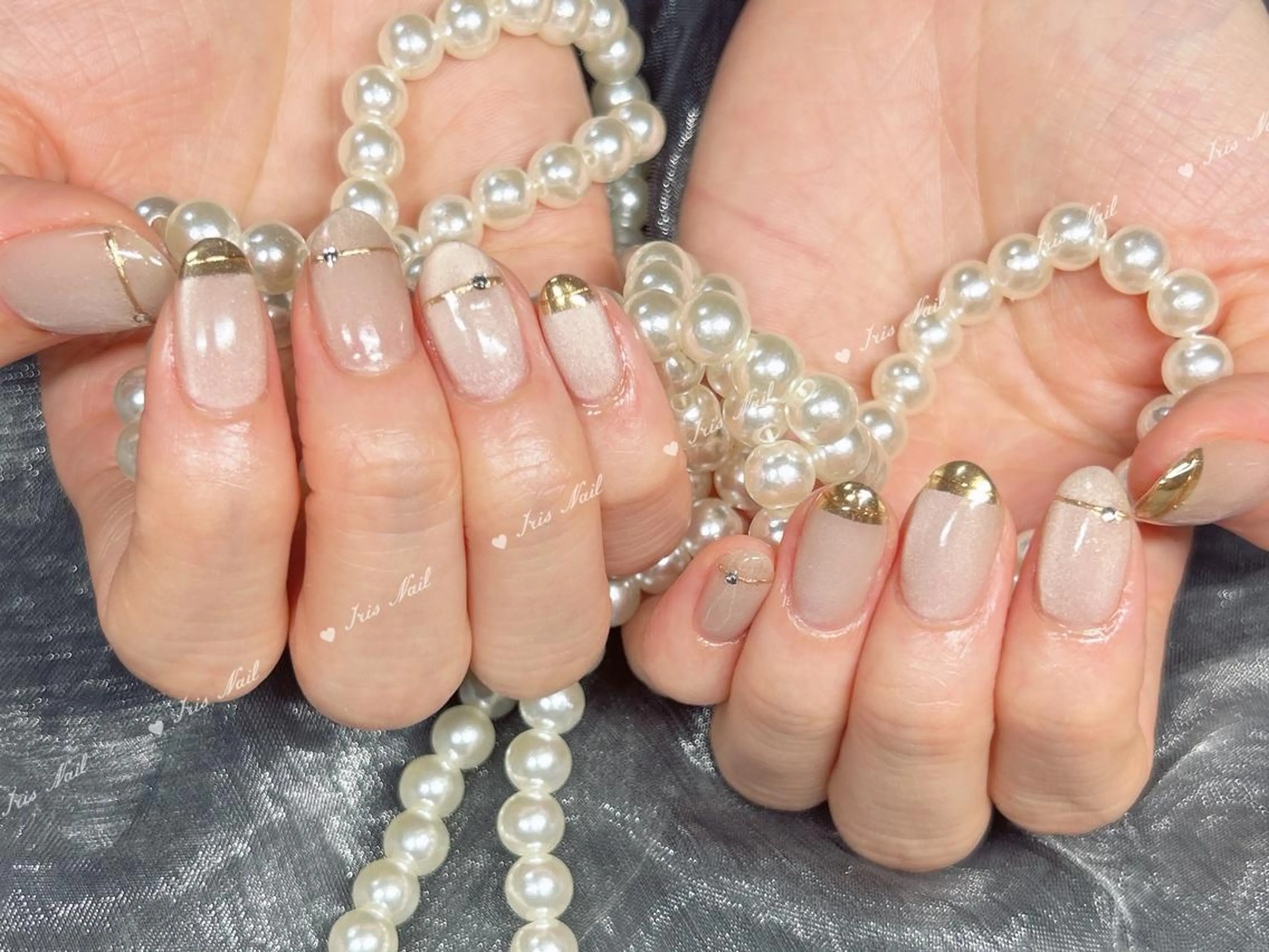 ネイル フレンチネイル ミラーネイル ハンドネイル ハンドケア IRIS NAIL大塚のネイルデザイン