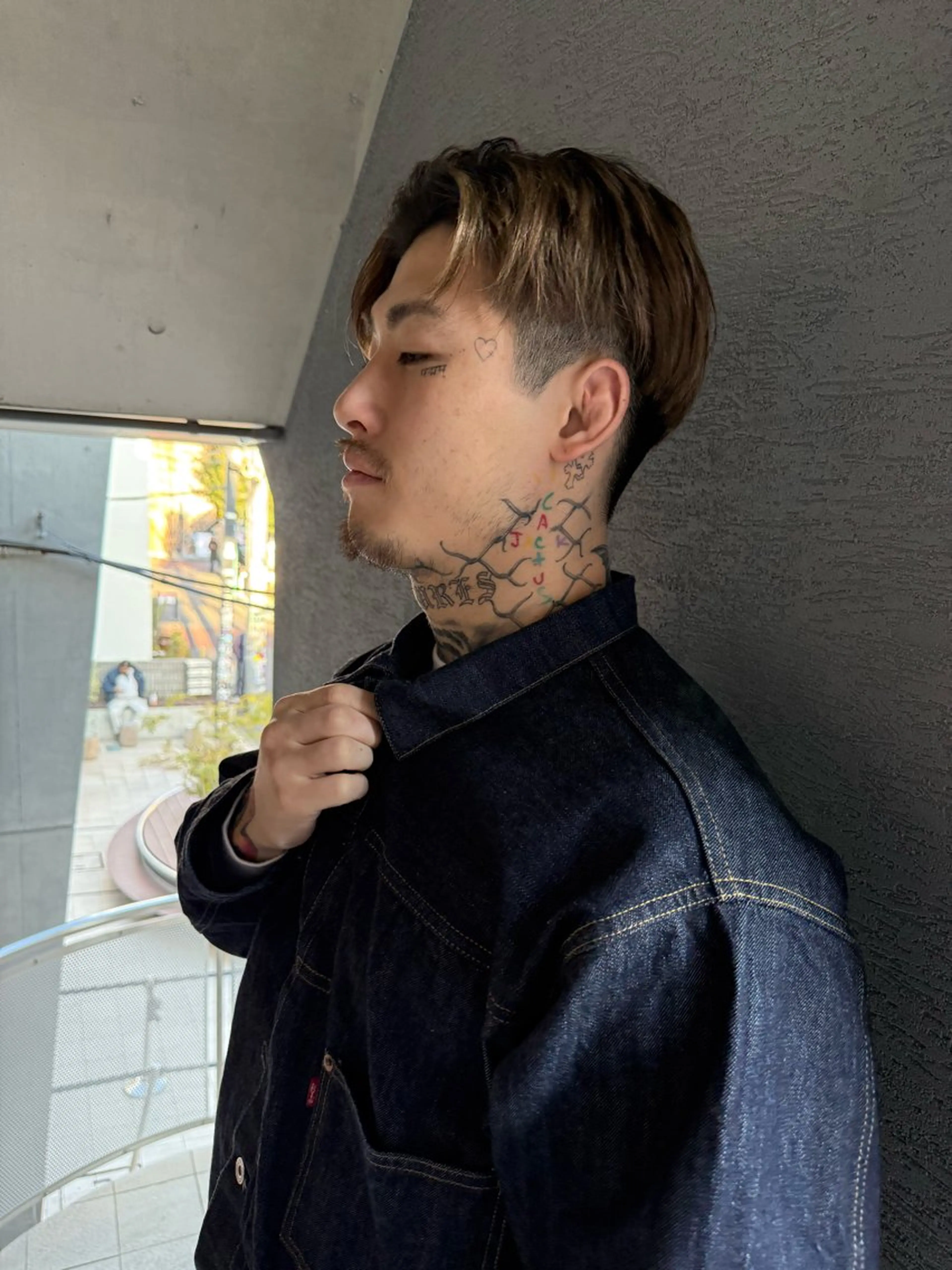 ショート ハイライト ヘアカラー トリートメント 山影✨バレイヤージュ ハイライト✨メンズ◎のヘアスタイル