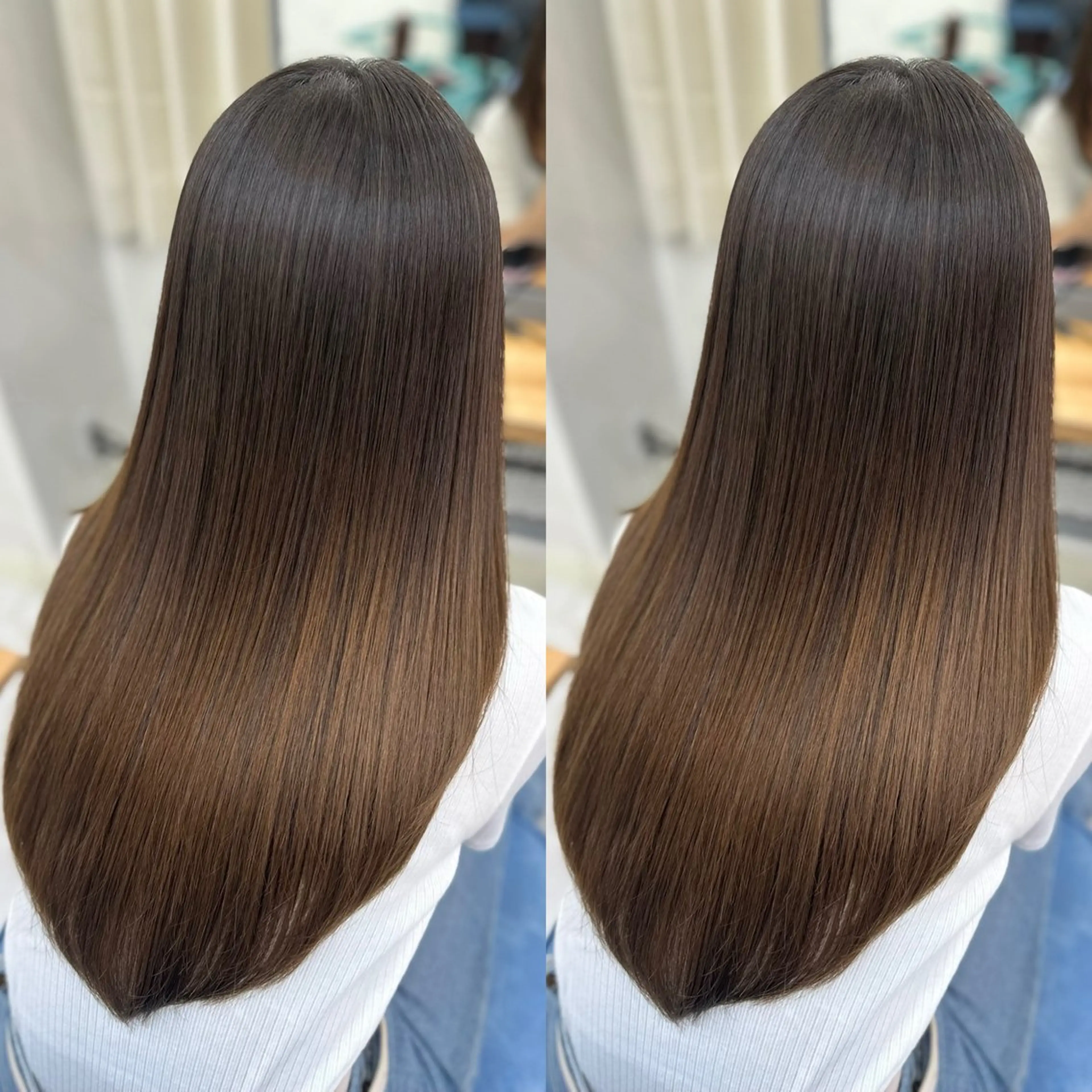 ロング カット 縮毛矯正 トリートメント 縮毛矯正💎髪質改善 艶カラー/木下のヘアスタイル