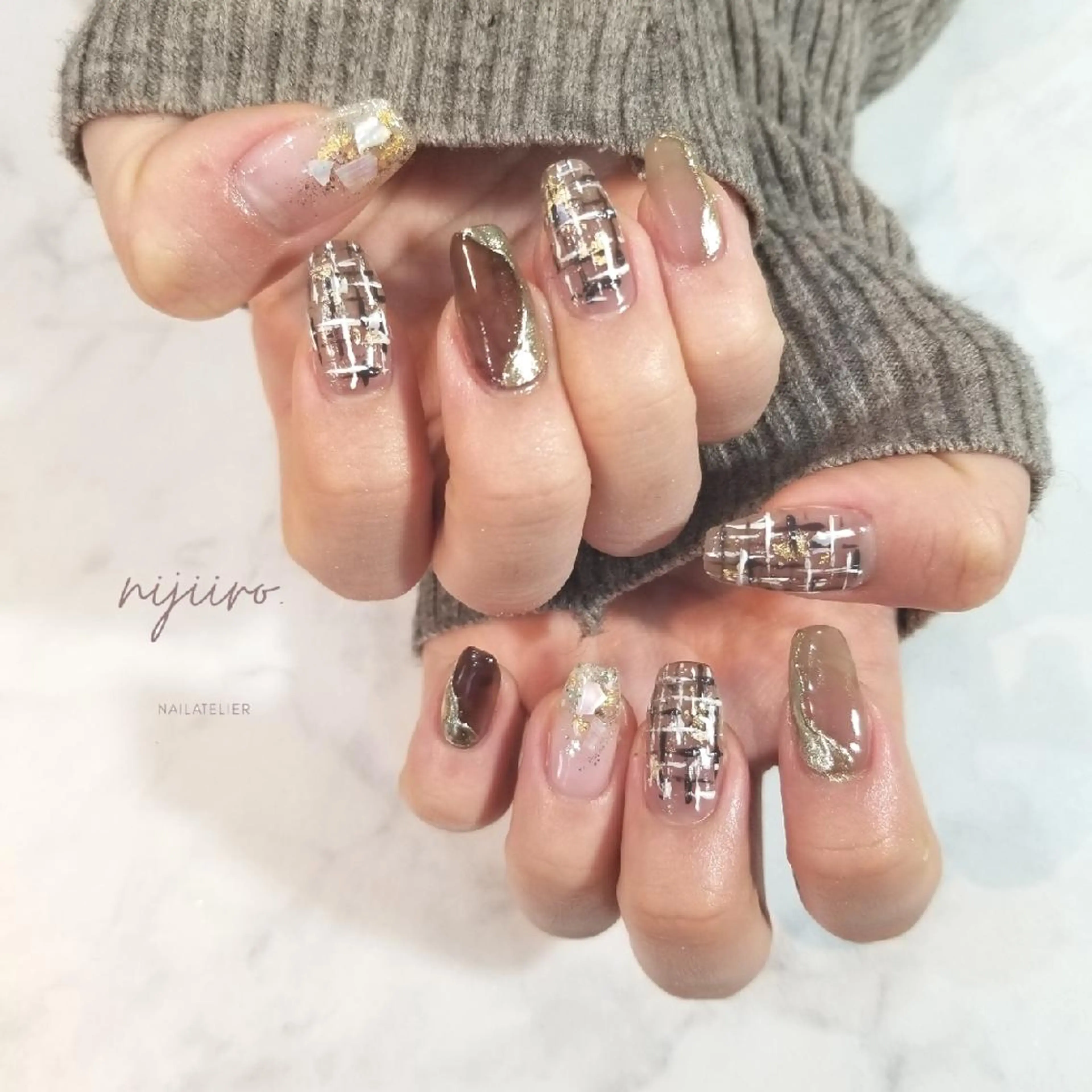ネイル ハンドネイル nailatelier nijiiro.所属・nijiiro🌈 サトウのネイルデザイン
