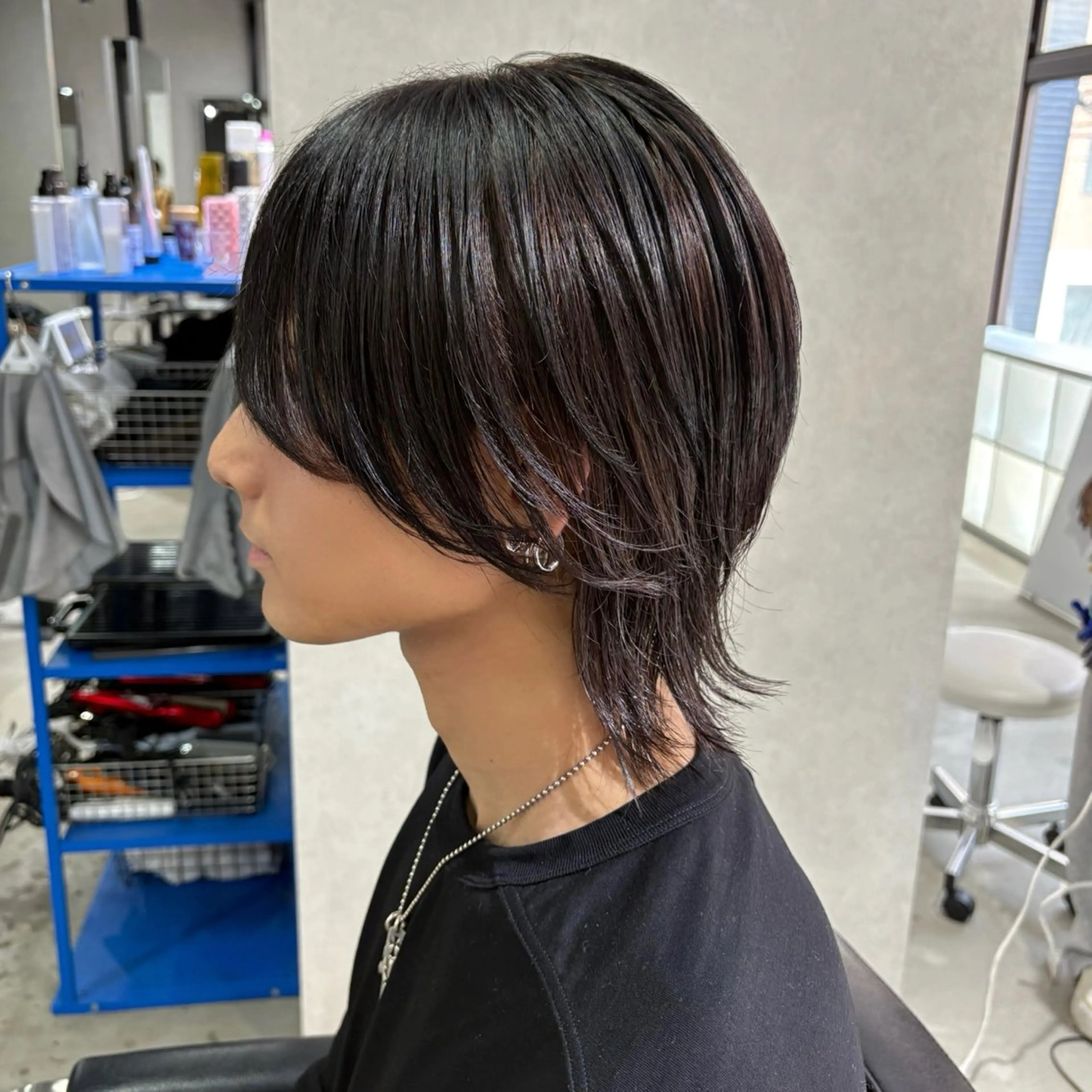 メンズ メンズウルフカット ウルフカット カット ★デザインカラー ハイトーン ももか★のヘアスタイル