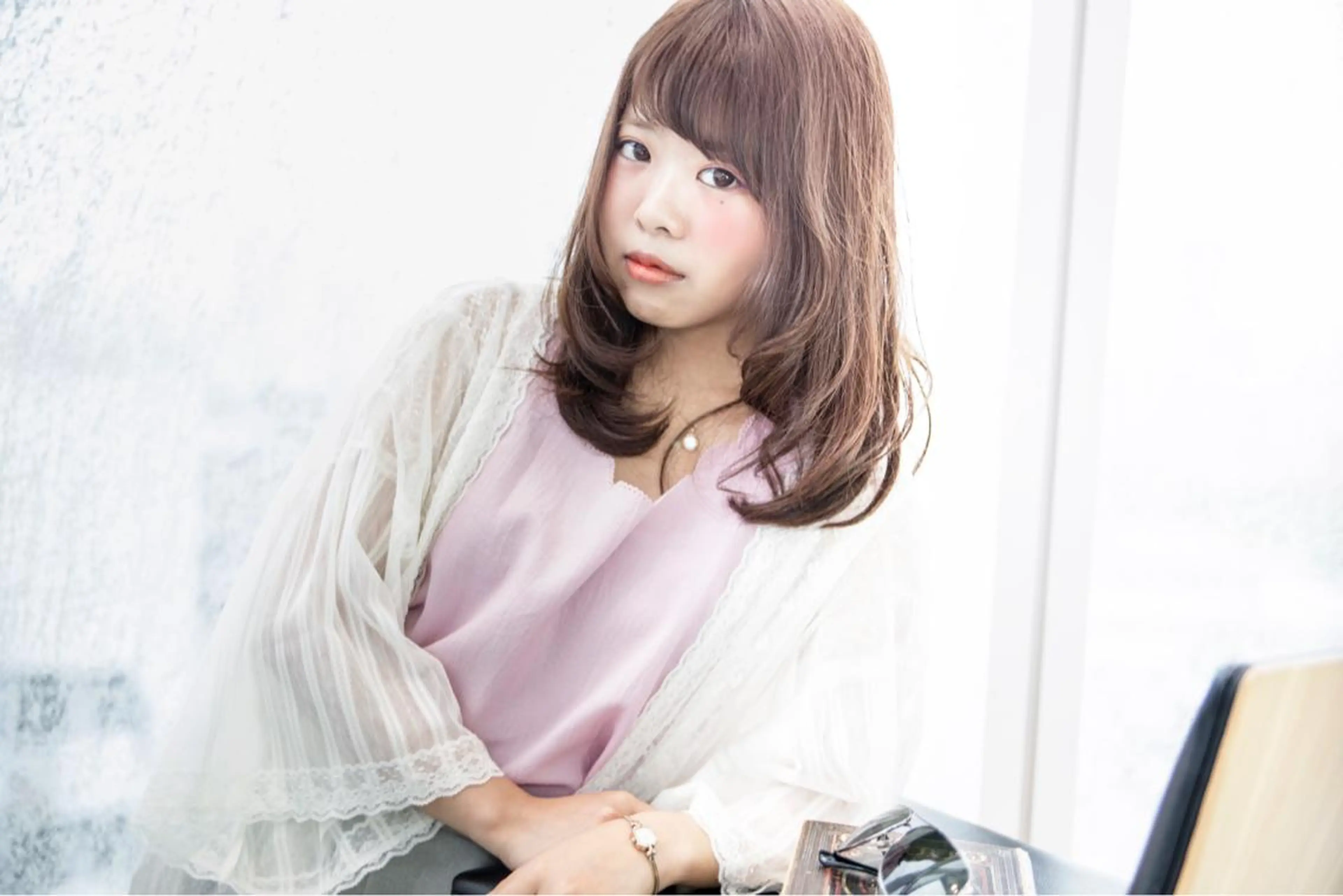 ミディアム セミロング ロング カラー Re:ta Hair 飯田淳平のヘアスタイル