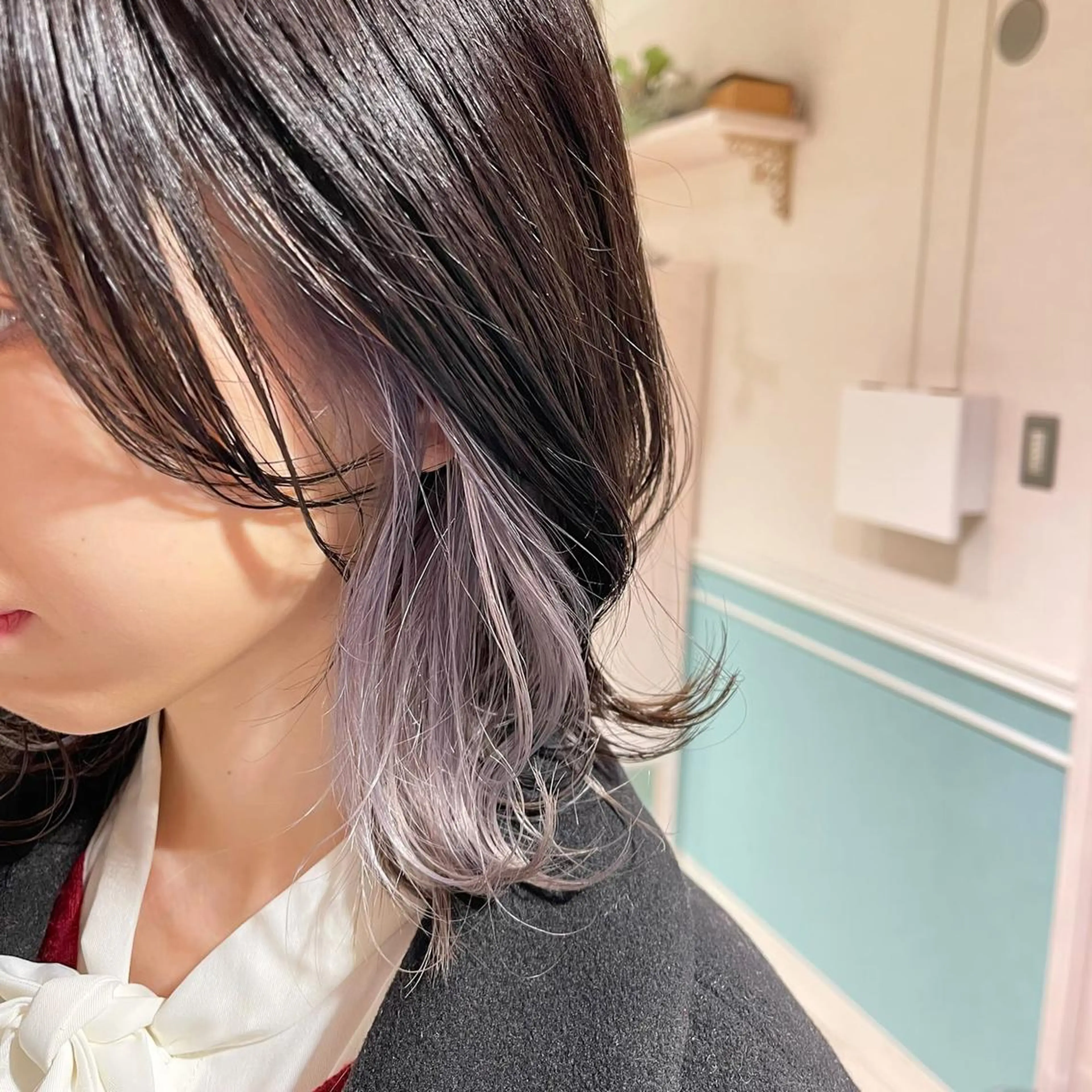 ミディアム カラー 韓国ヘア/艶カラー /田中悠佑のヘアスタイル