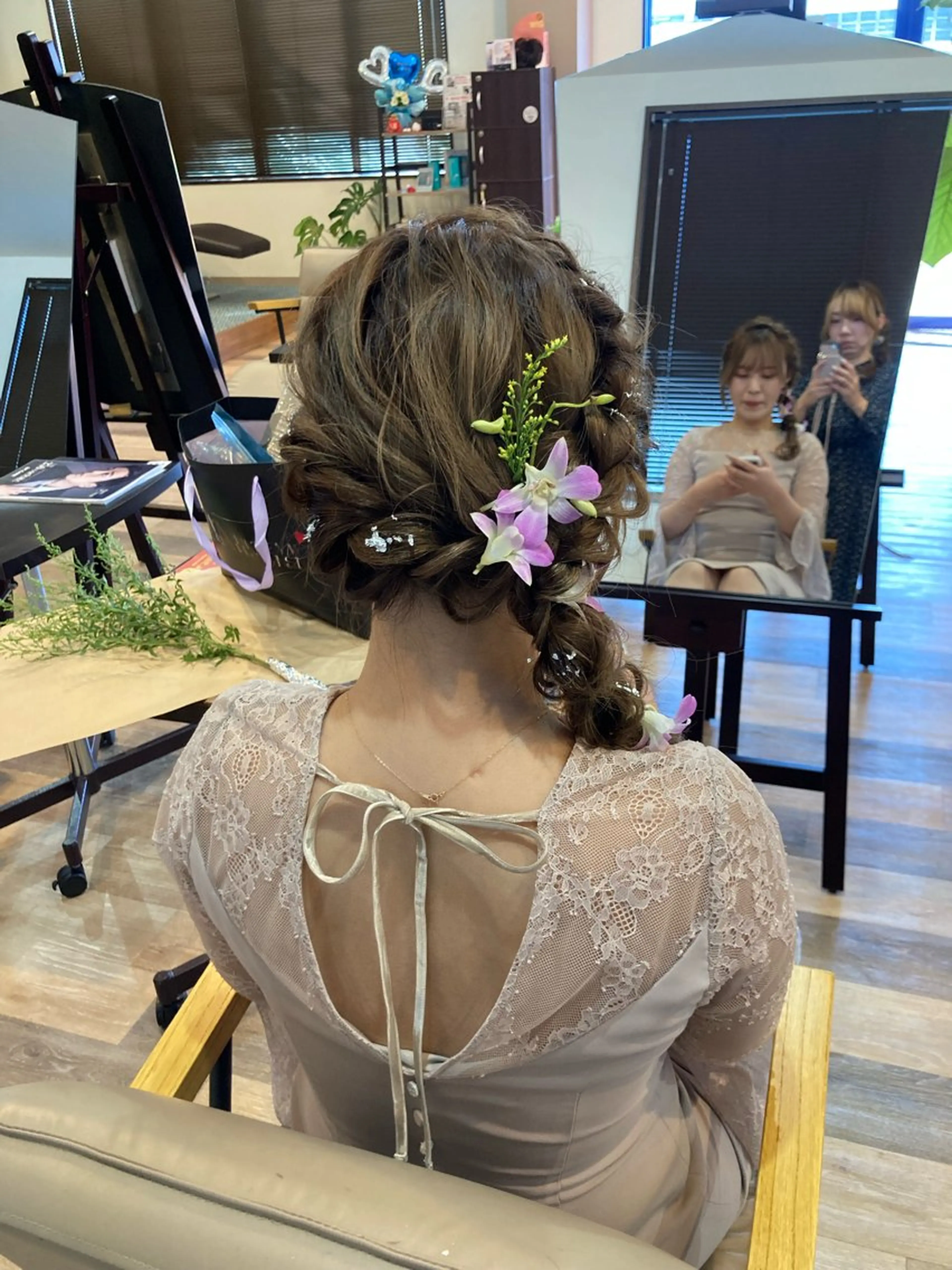 セミロング ヘアセット 中野 紹江のヘアスタイル