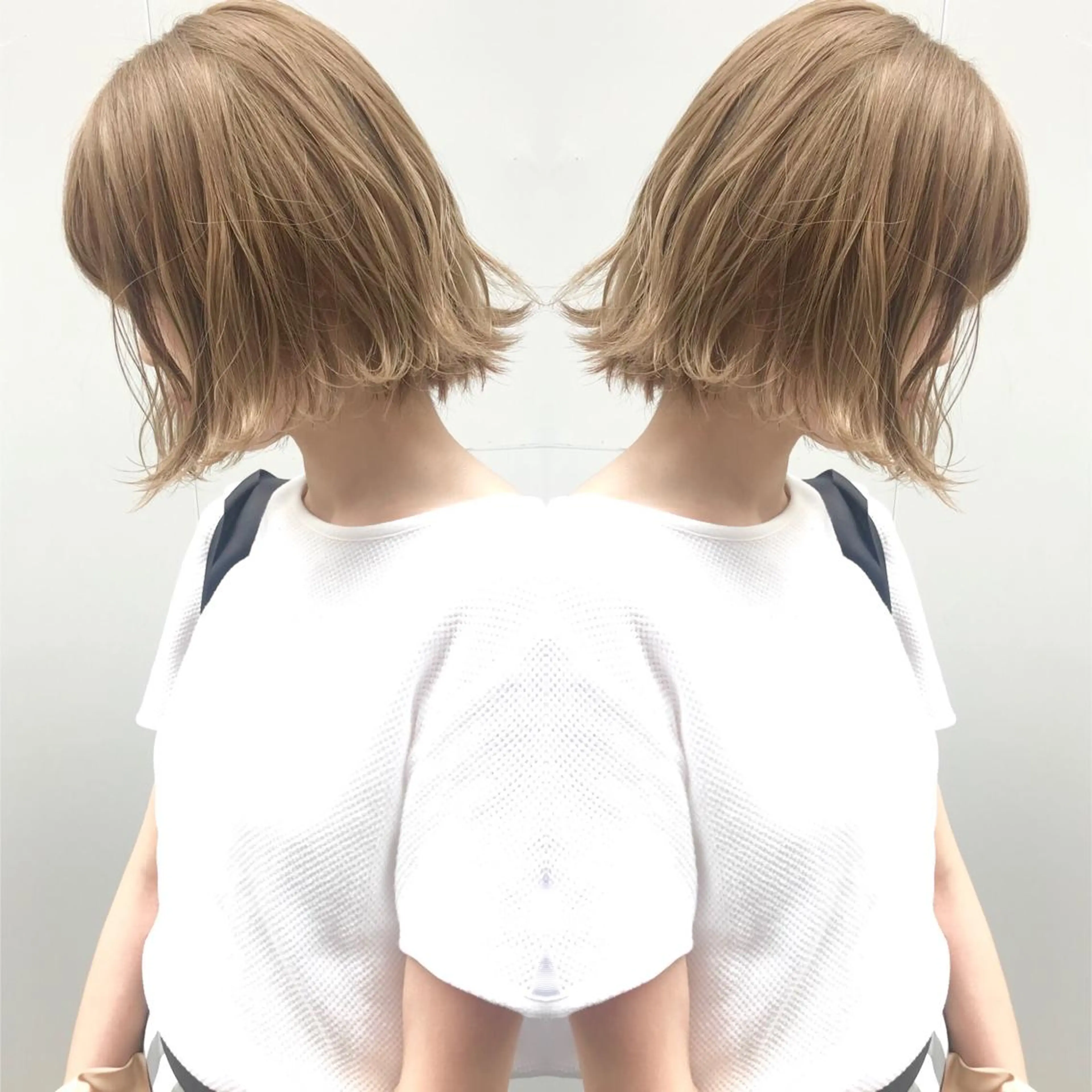 ミディアム カラー カット トリートメント 竹内啓太 ボブのヘアスタイル