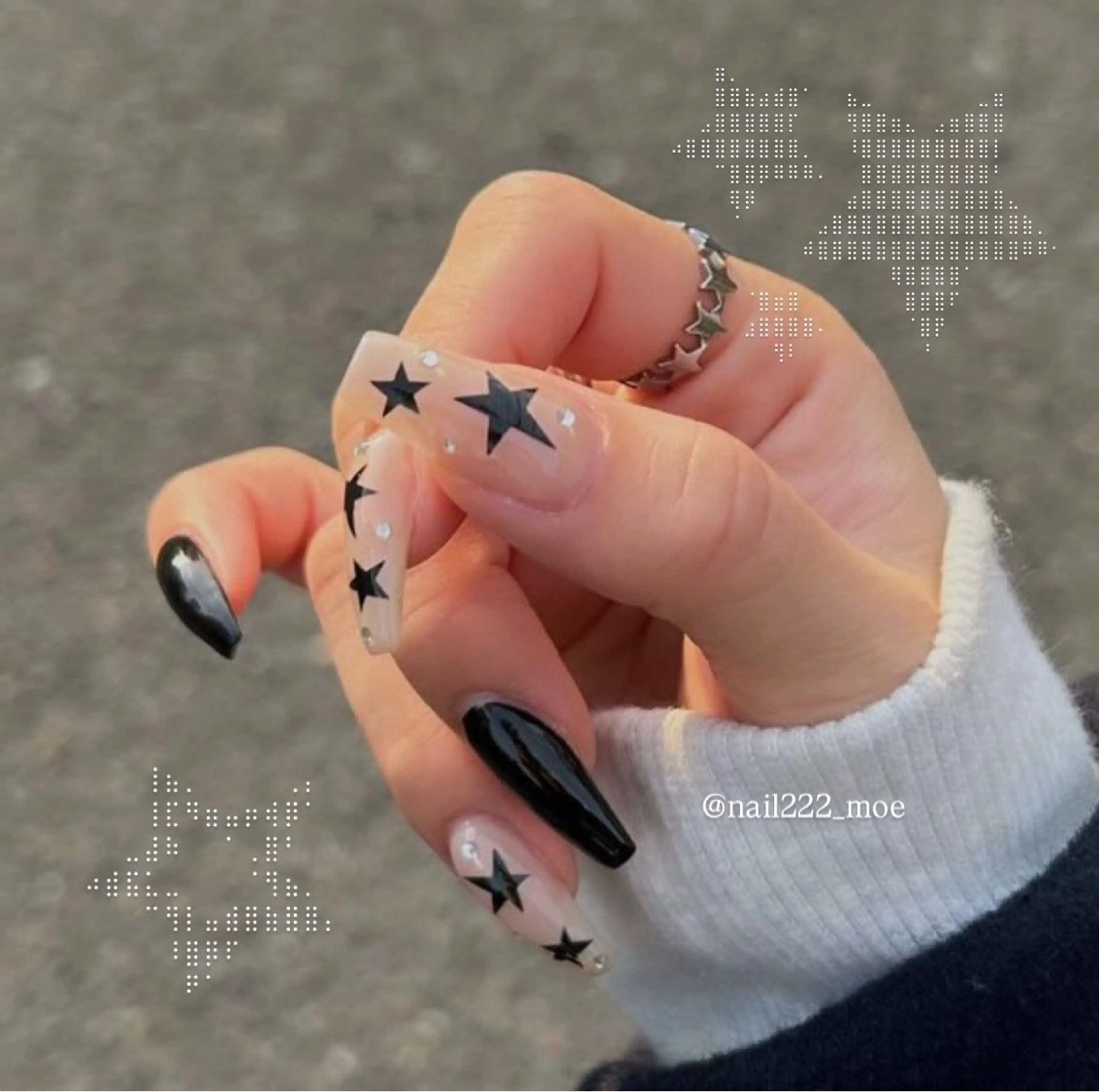 ネイル 韓国ネイル ワンホンネイル ハンドネイル ⟡.*222⋰˚☆ MöEのネイルデザイン