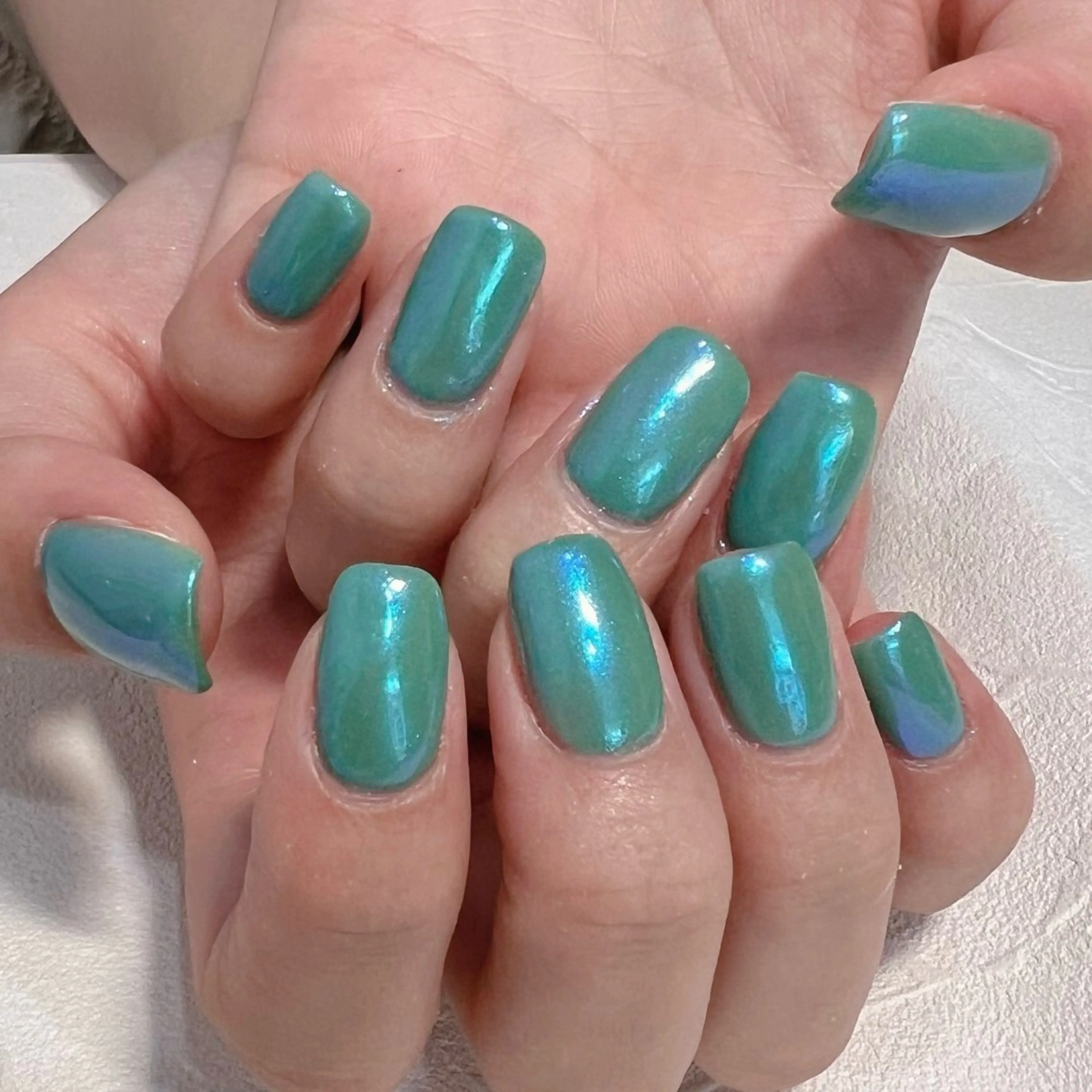 ネイル オーロラネイル RIEKO🍒 ワンホン♡推しネイルのネイルデザイン