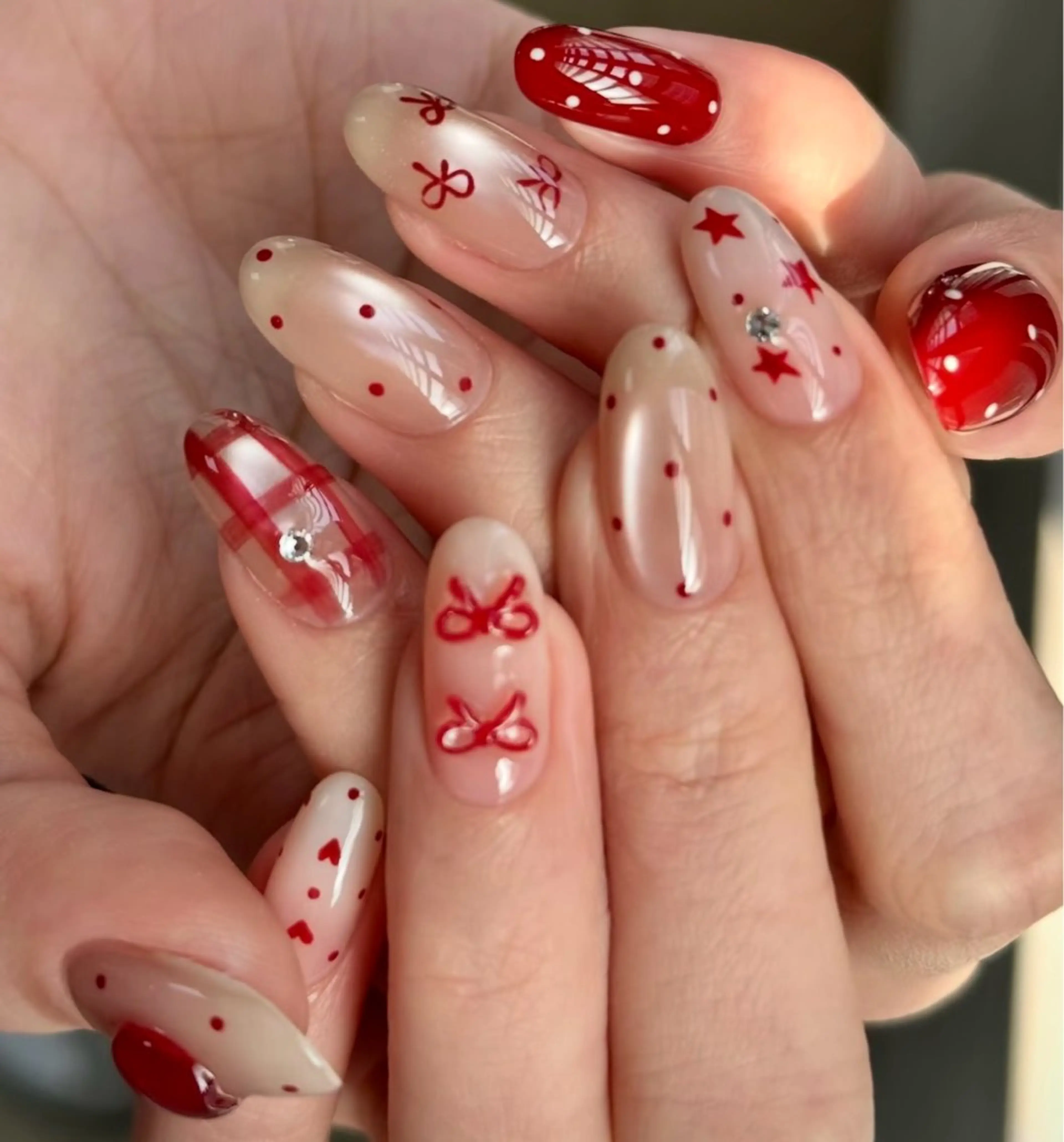 ネイル Kaka_ パラジェル、長さだしのネイルデザイン