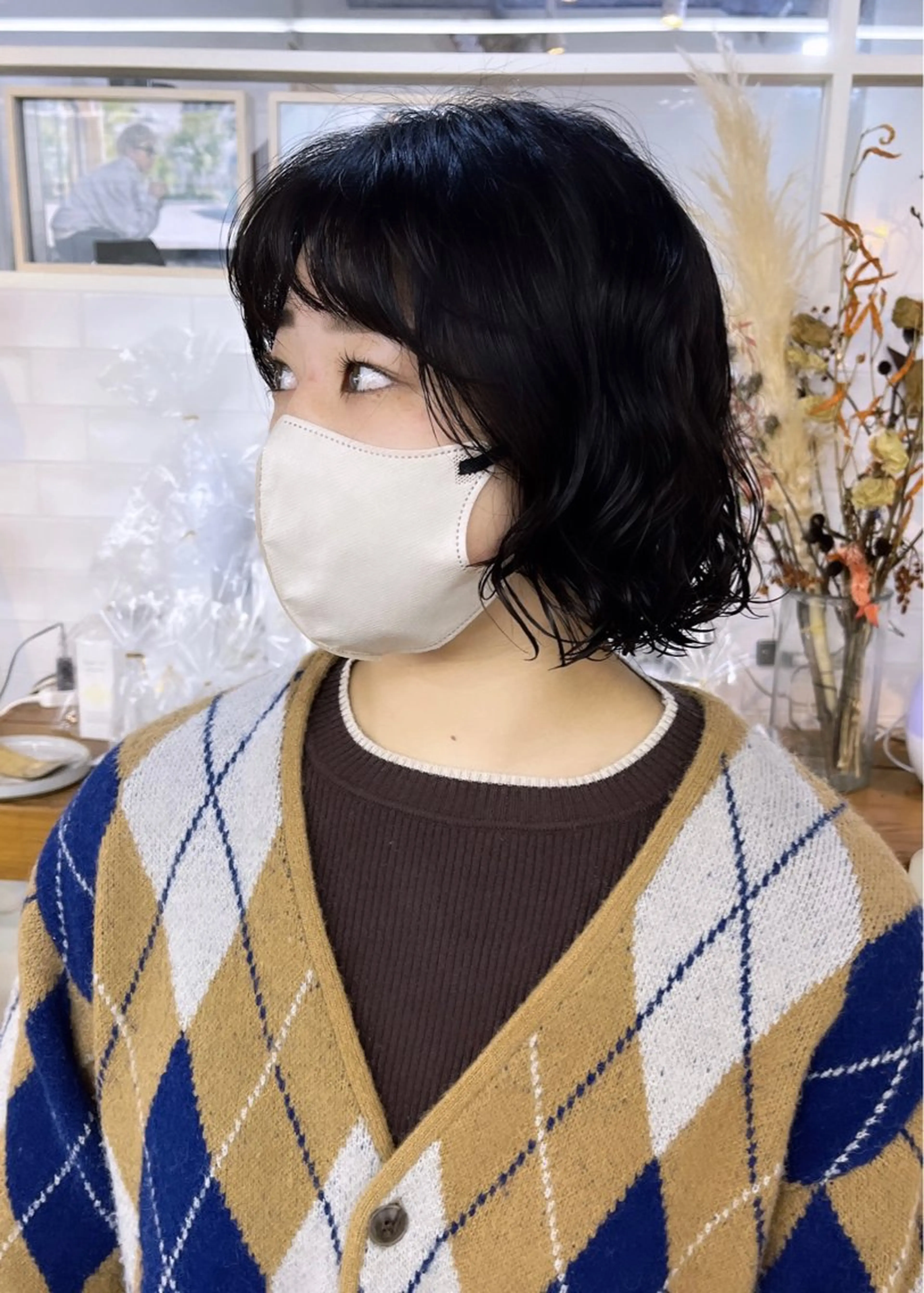 ショート パーマ カット パーマ benji仙台所属・KOKI/ ボブ/ パーマ/透明感カラーのヘアスタイル