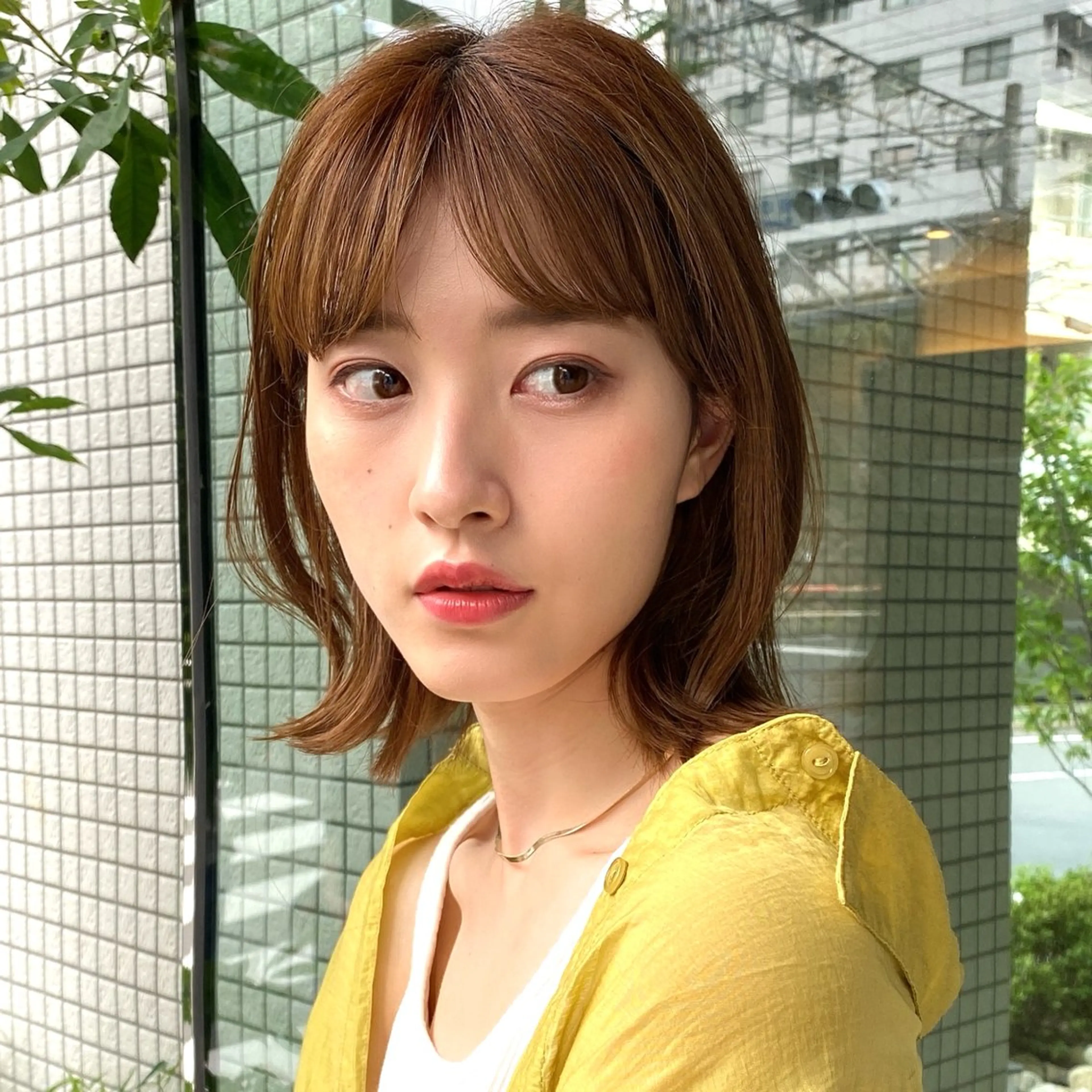 ミディアム ミディアムパーマ ハイライト 髪質改善 レイヤーカット また会いたくなる 美容師【KENTA】のヘアスタイル