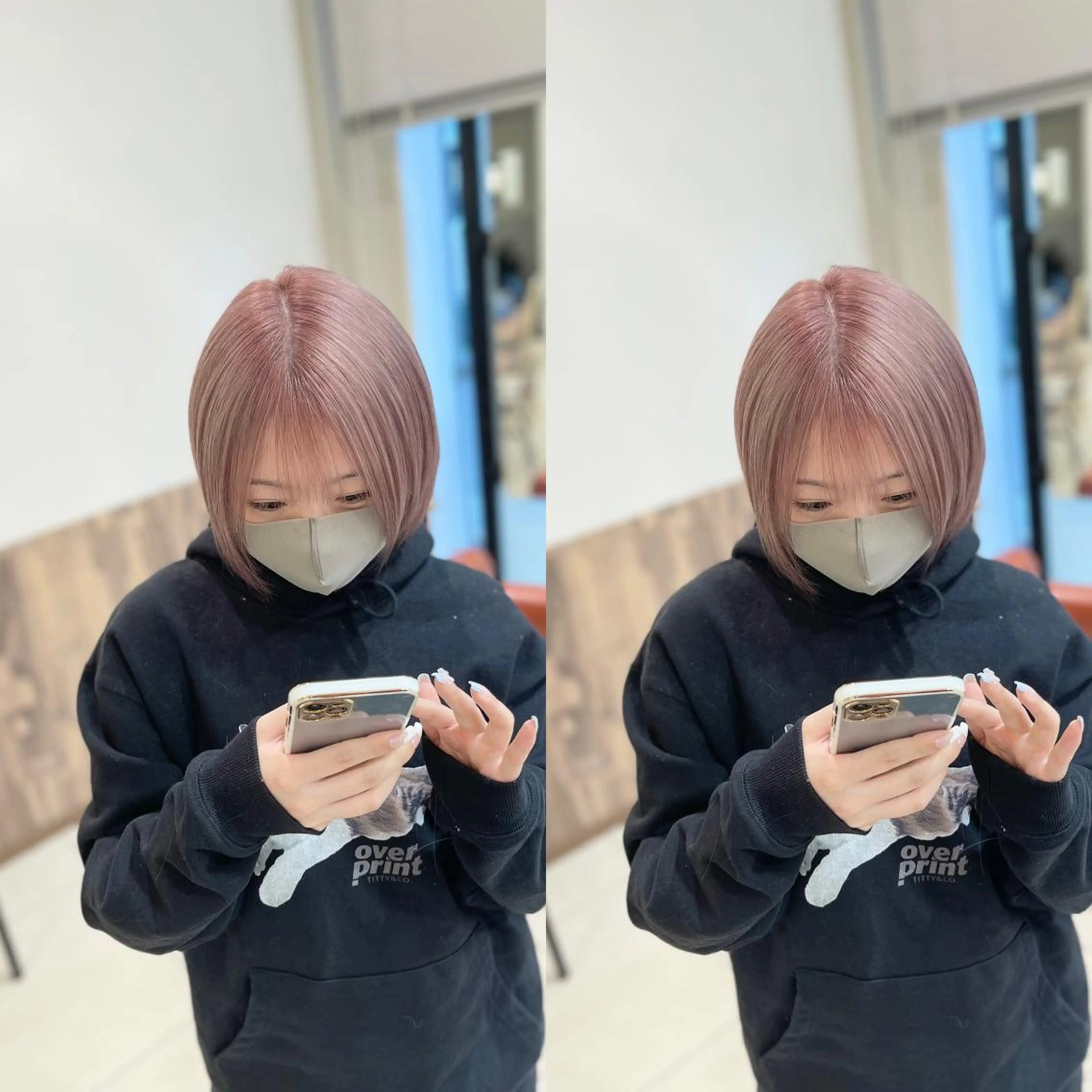 ショート ヘアカラー Y Uのヘアスタイル