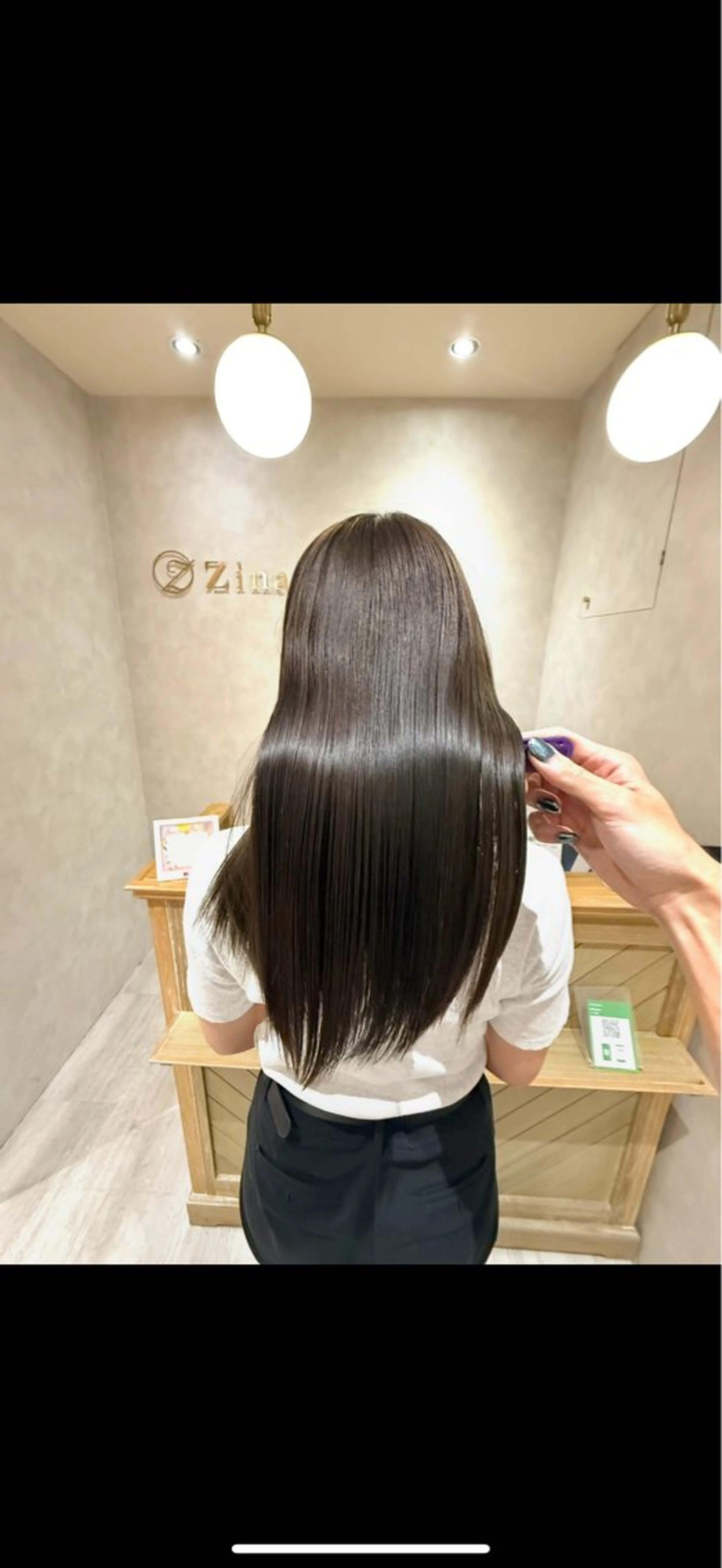 ロング カット 縮毛矯正 トリートメント ✨艶髪職人艶カラー✨ 中本輝人のヘアスタイル