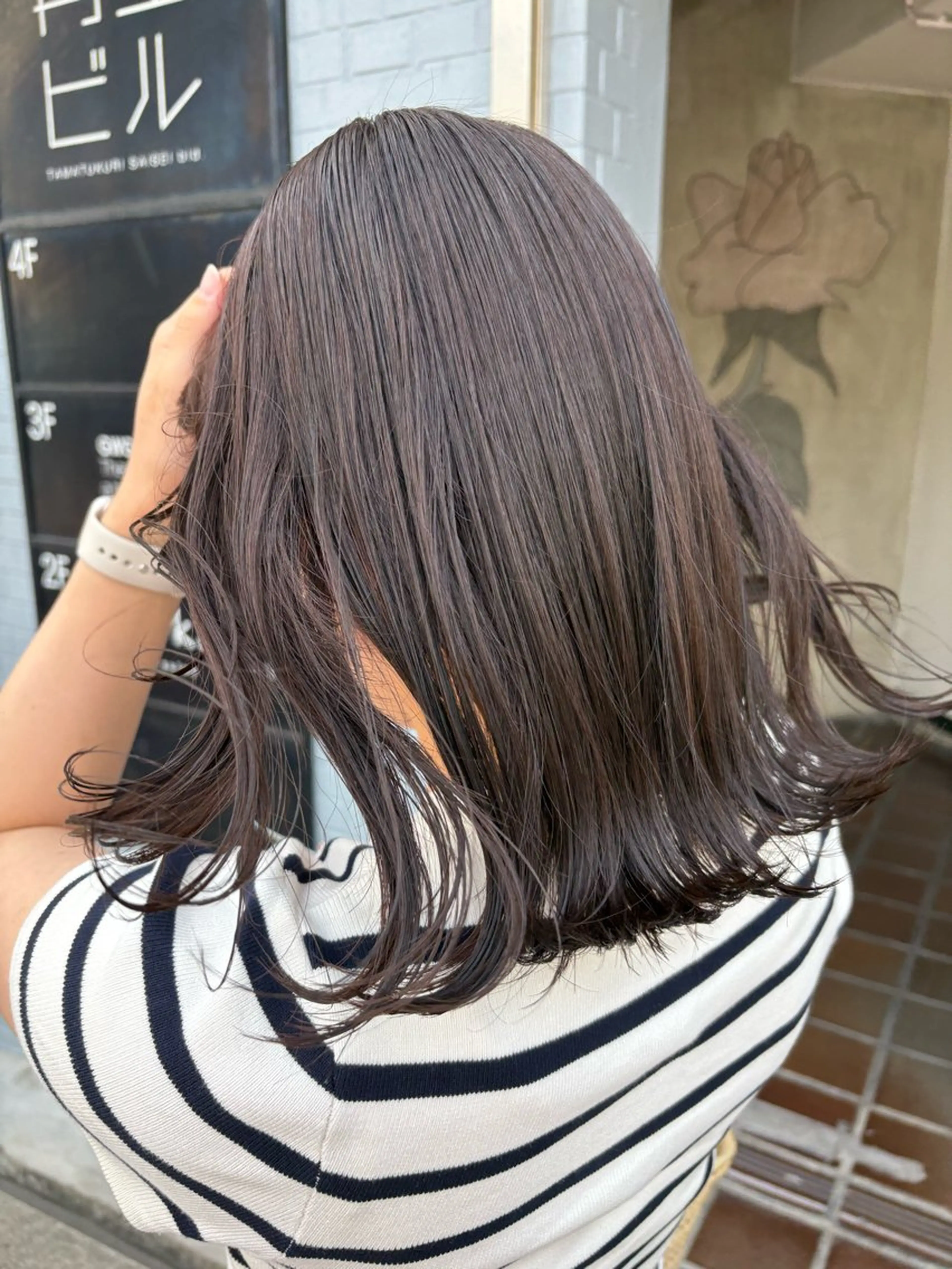 セミロング ヘアカラー トリートメント ヘッドスパ °ʚ ふじくら なつみɞ°のヘアスタイル