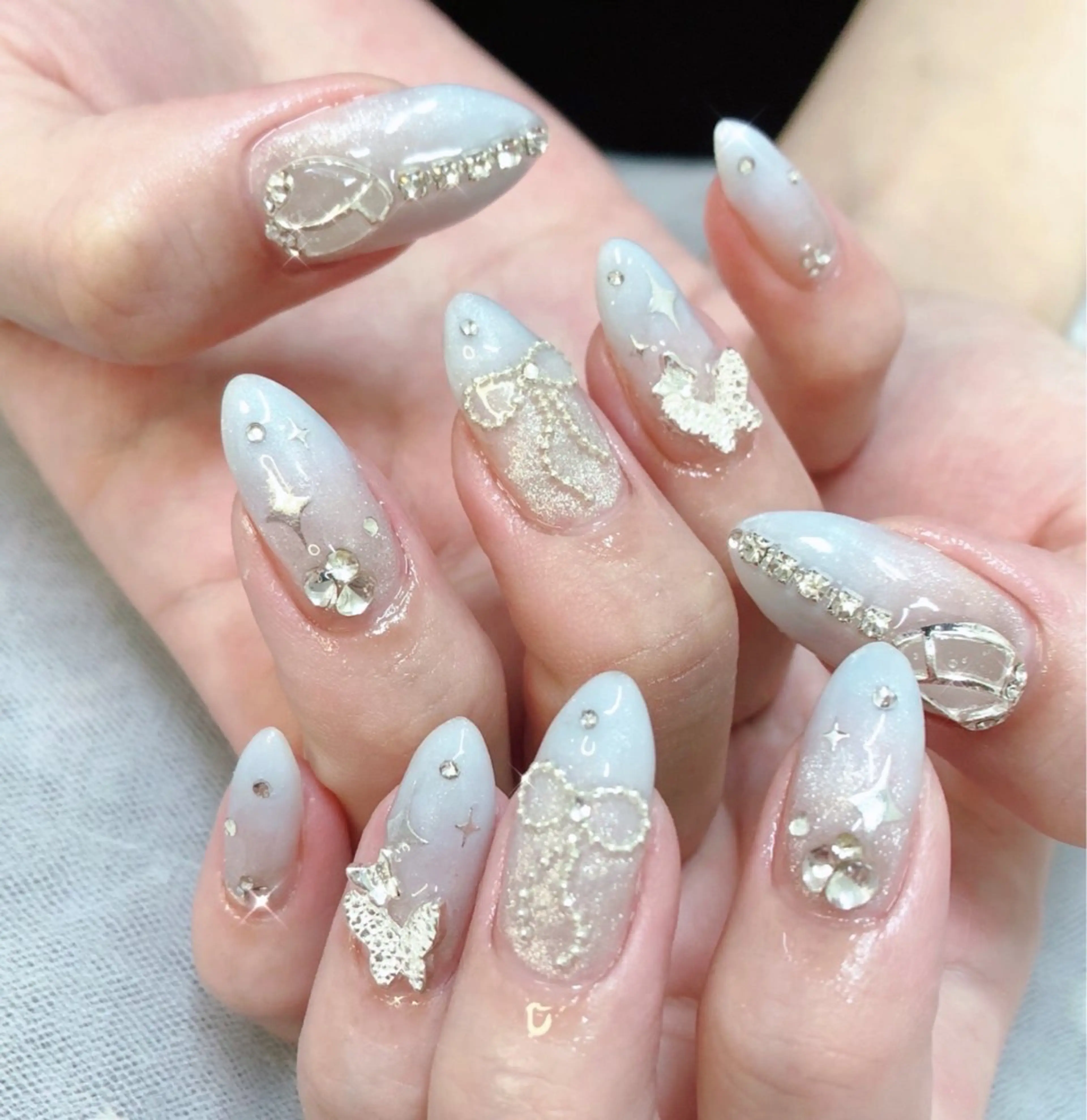 ネイル フレンチネイル ジェルネイル ガラスフレンチ 韓国ネイル マグネットネイル ハンドネイル ハンドケア 大門浜松町 ネイルのネイルデザイン