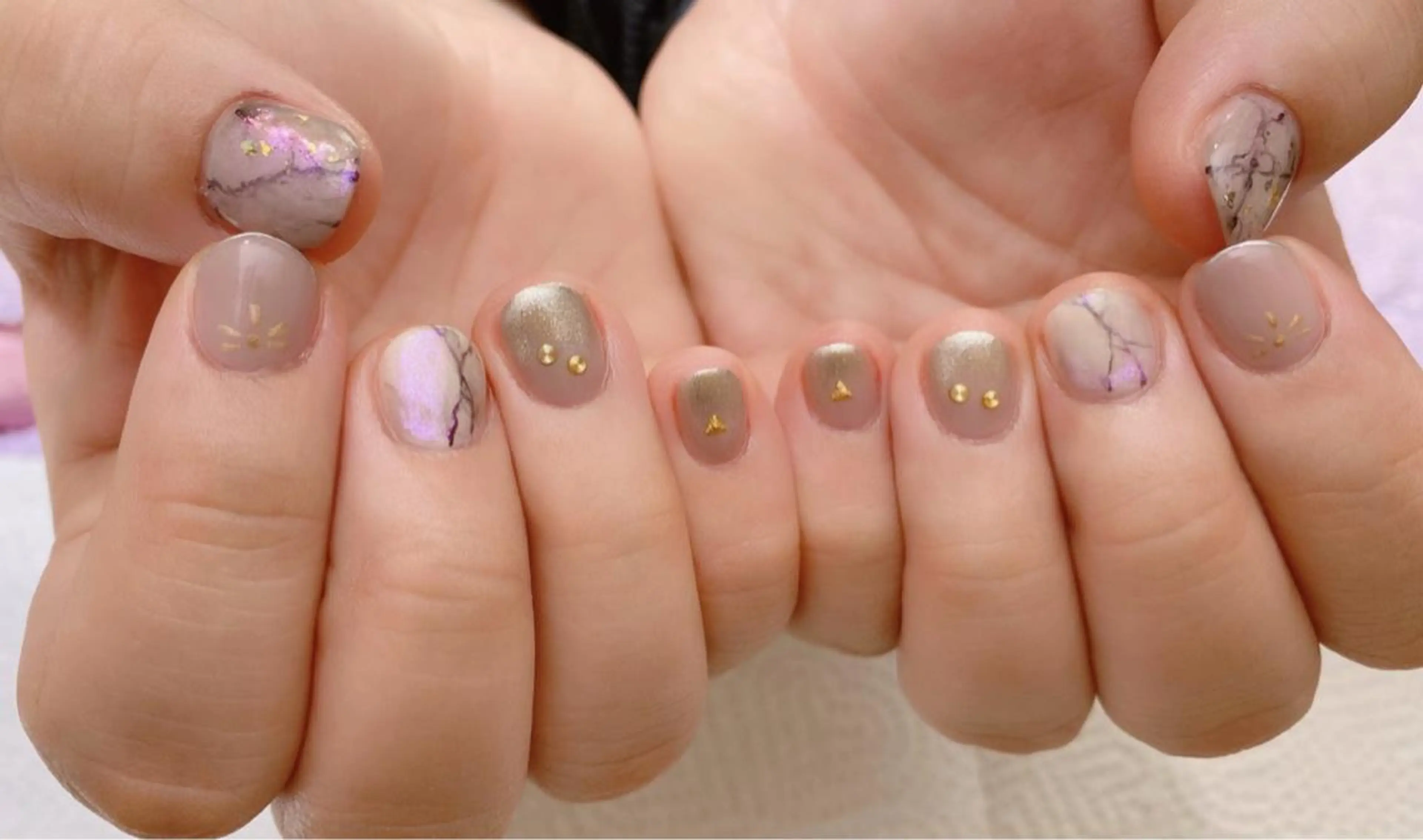 ネイル 大理石ネイル(マーブル) ハンドネイル ハンドケア u sのネイルデザイン