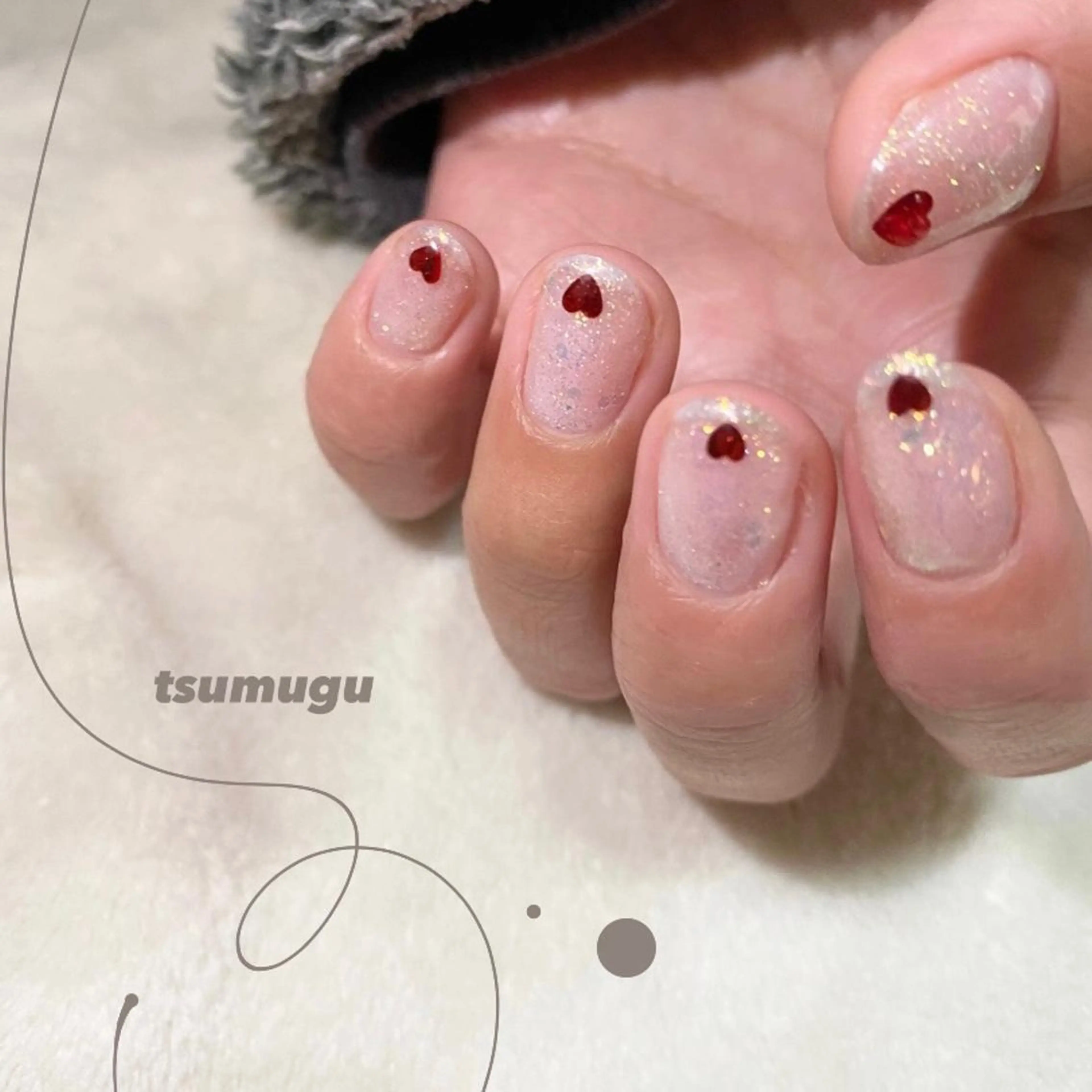 ネイル シンプルネイル ハンドネイル つむぐ サロンのネイルデザイン