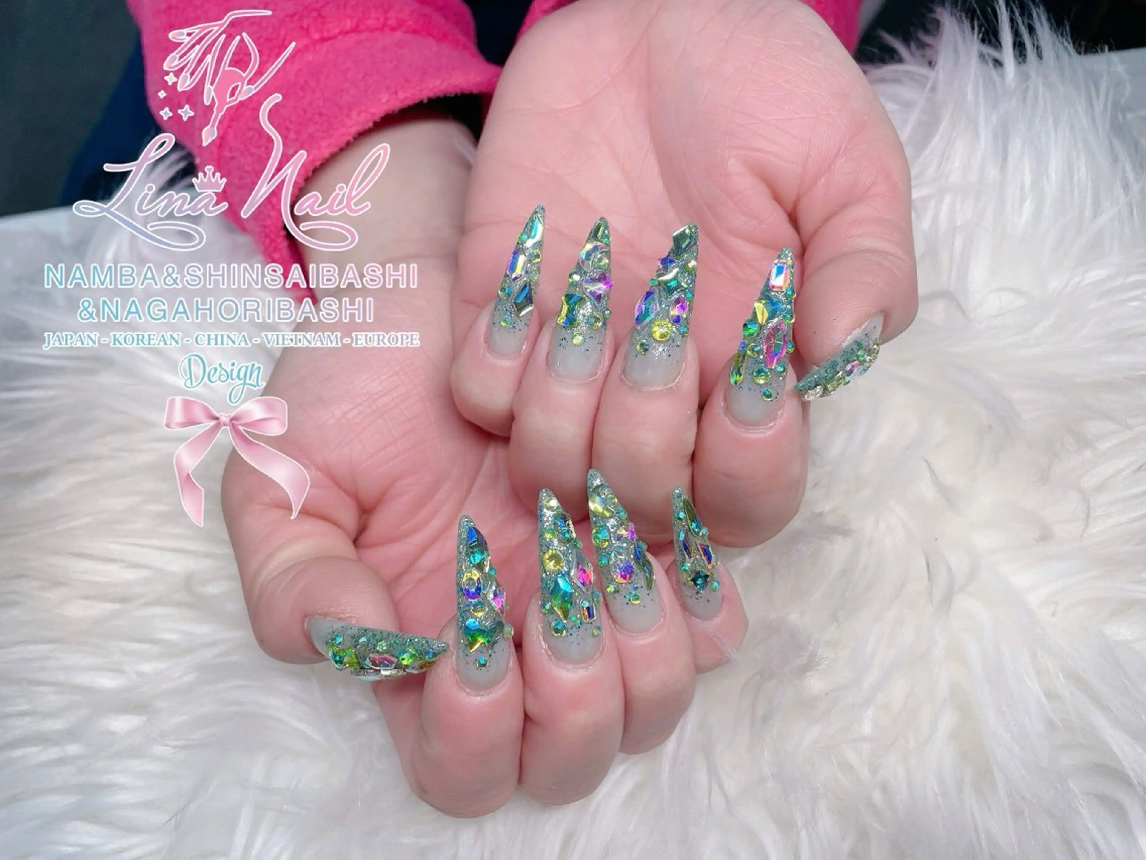 ネイル チークネイル 桜ネイル フラッシュネイル フットネイル ジェルネイル ハンドネイル ７９LINA NAIL 心斎橋店所属・リナネイル アメ村心斎橋店のネイルデザイン