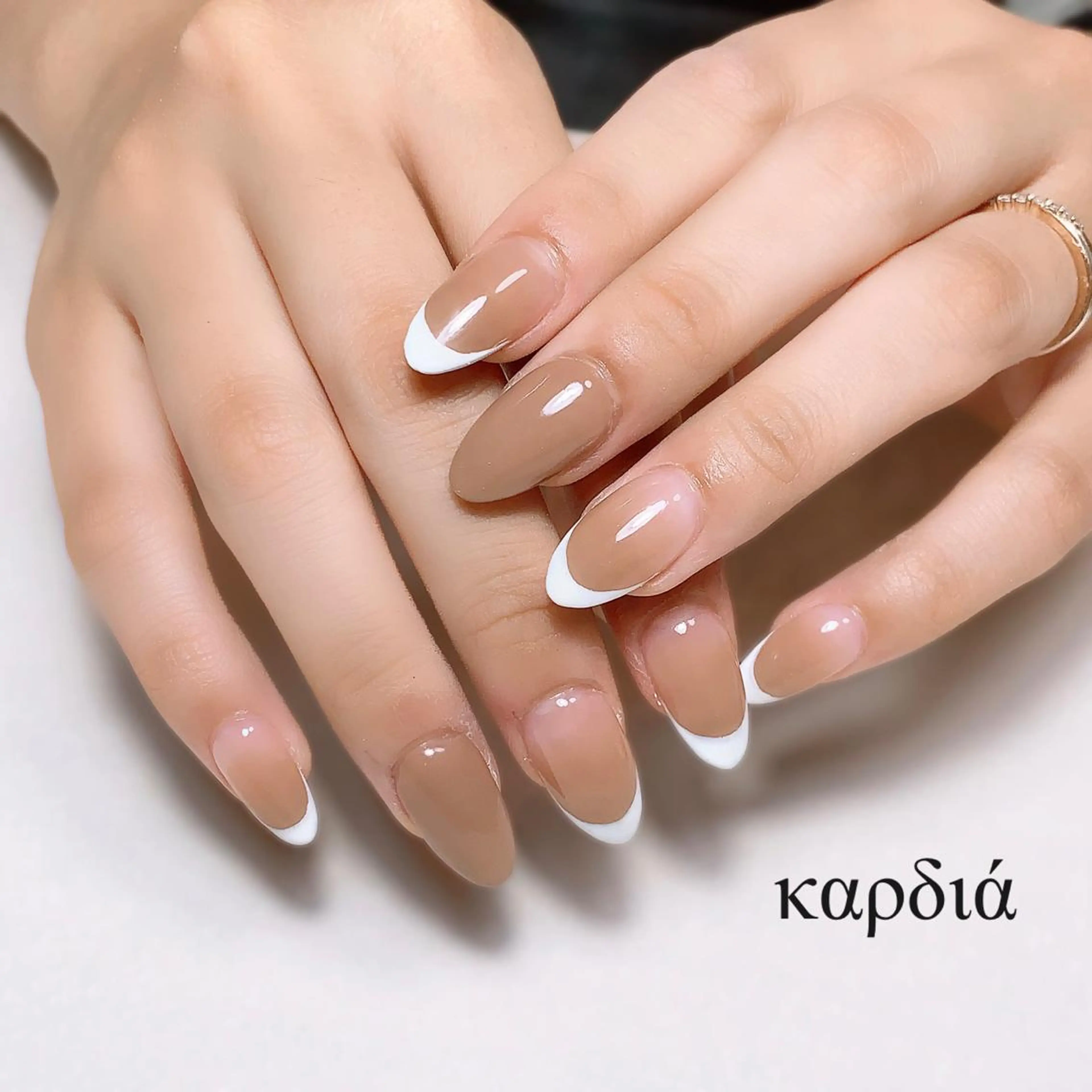 ネイル ハンドネイル καρδιά -ｶﾙﾃﾞｨｱ-のネイルデザイン