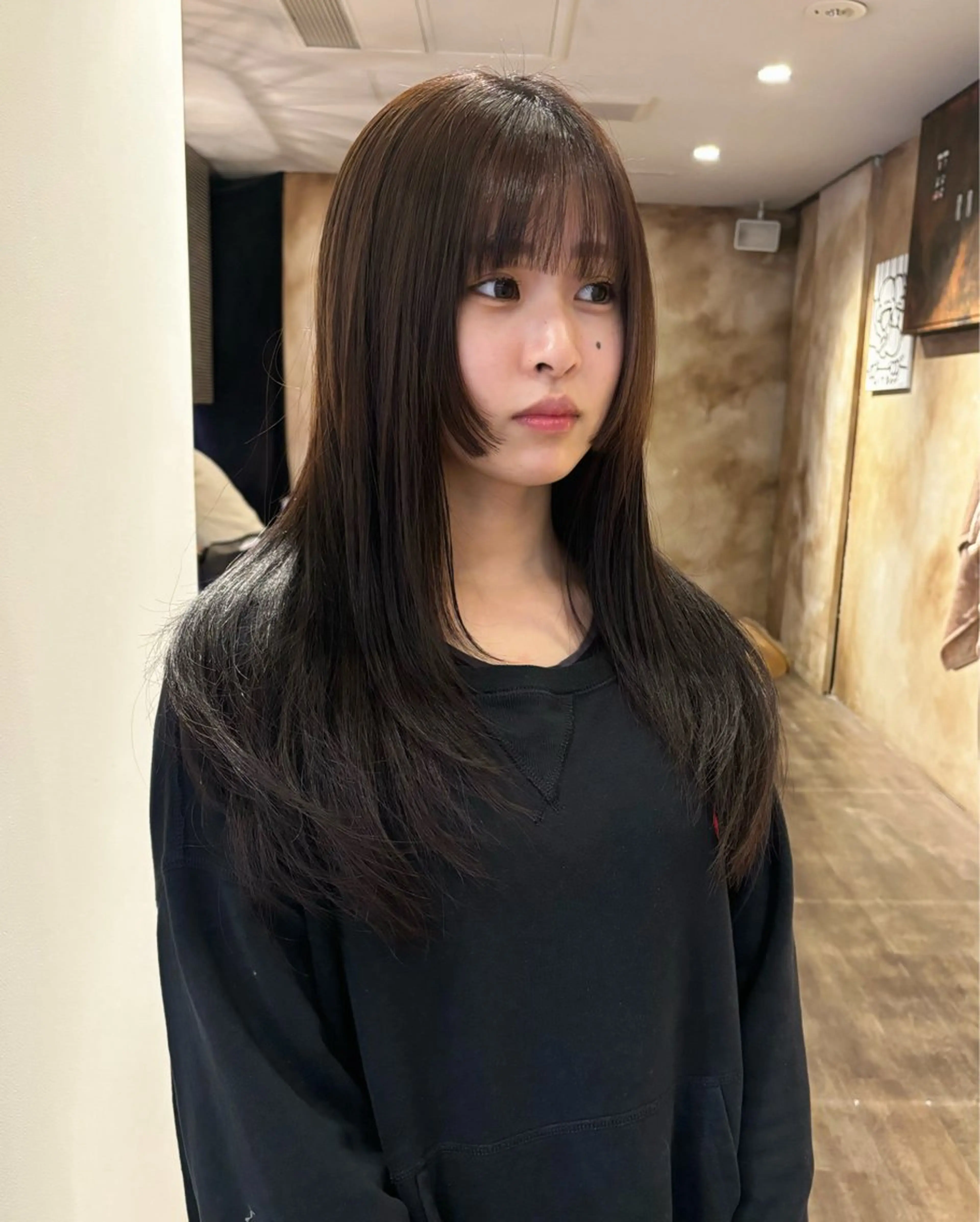 ロング カラー カット ヘアカラー zina 難波所属・Zina難波/ 韓国ヘア🐰mikuのヘアスタイル