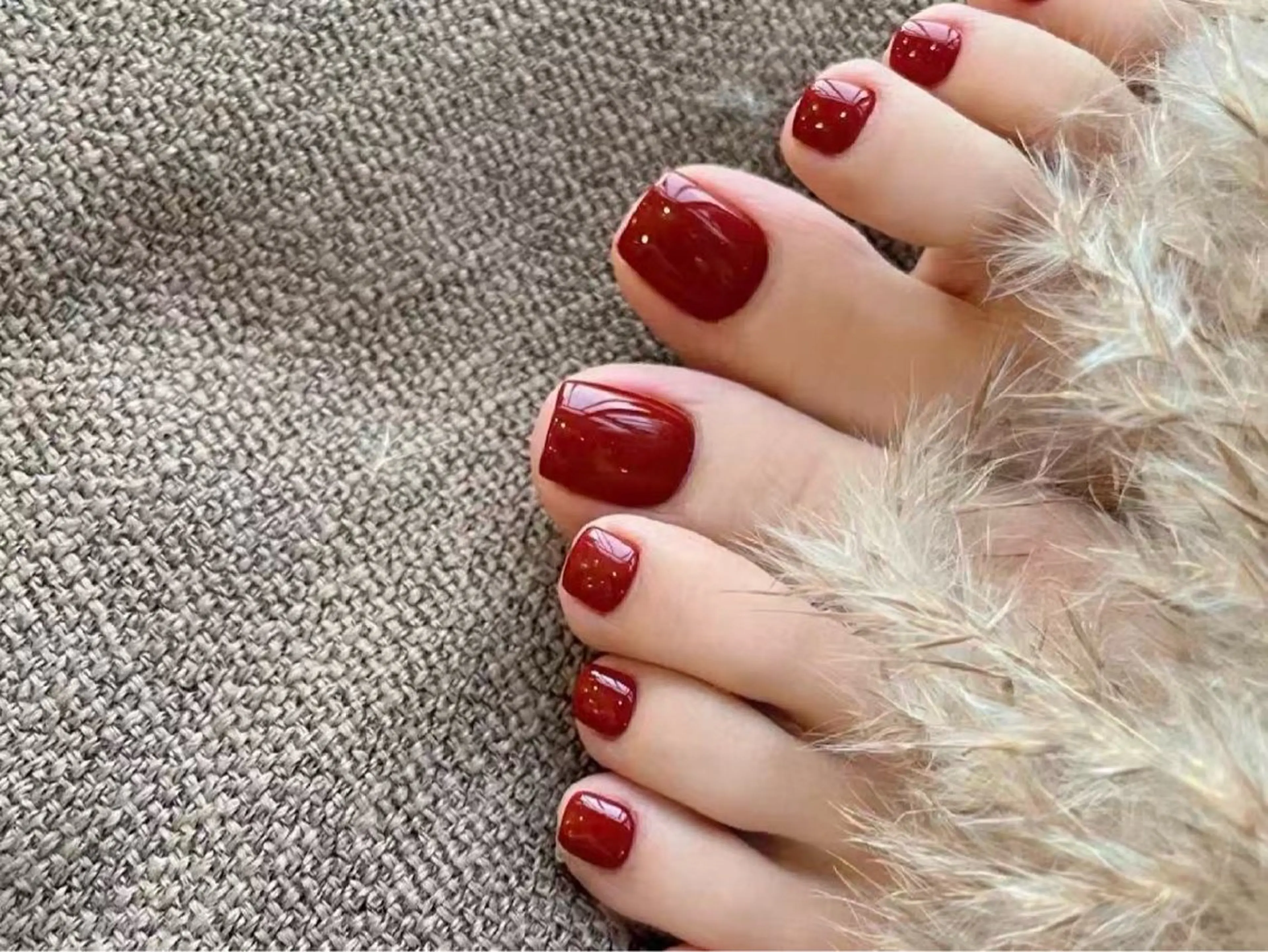 フットワンカラーorラメグラデーションの写真