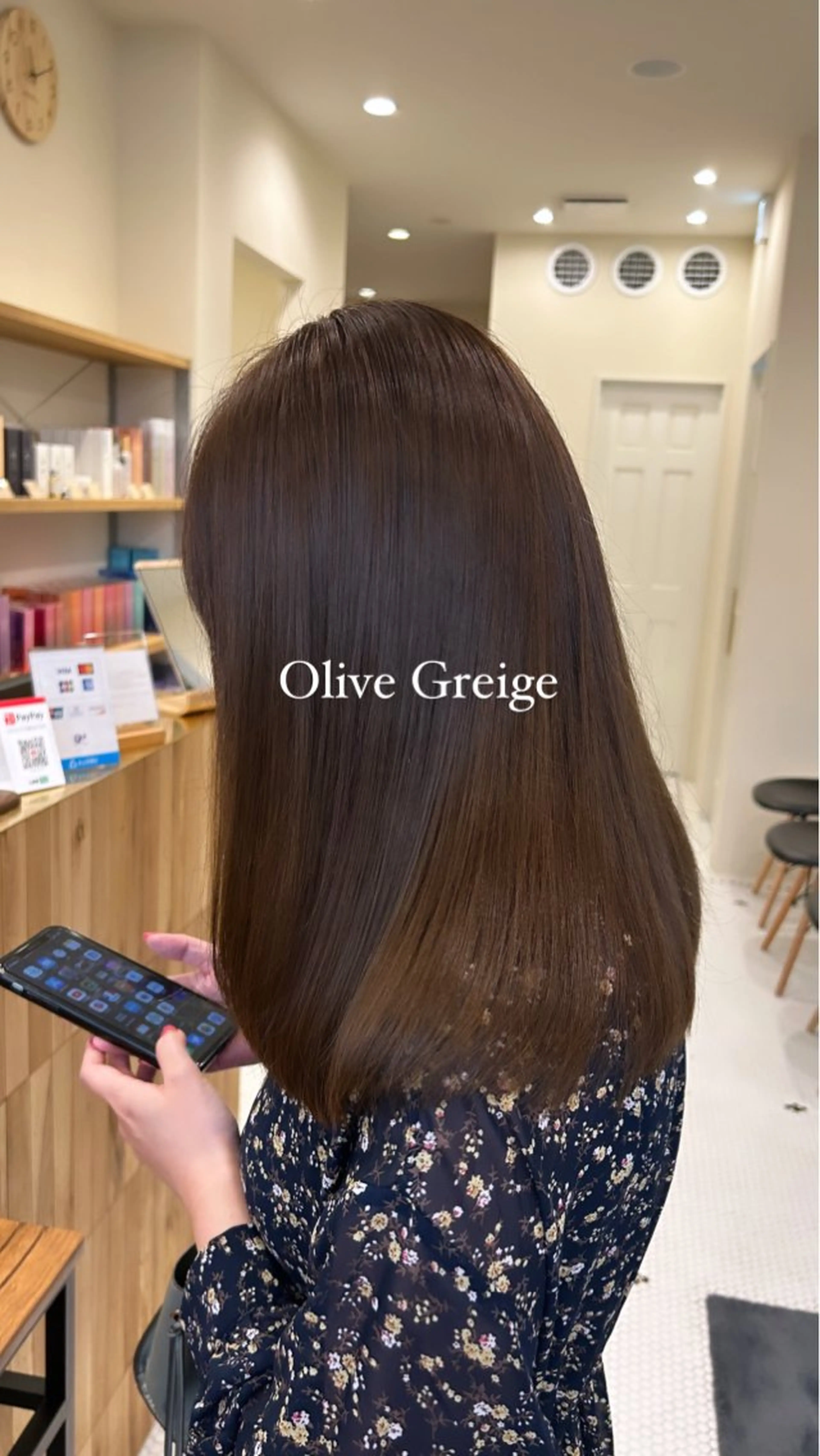 ロング カラー 透明感カラー グレージュ オリーブグレージュ オリーブグレー レイヤーカット🫧 🎀Tomoka🎀のヘアスタイル