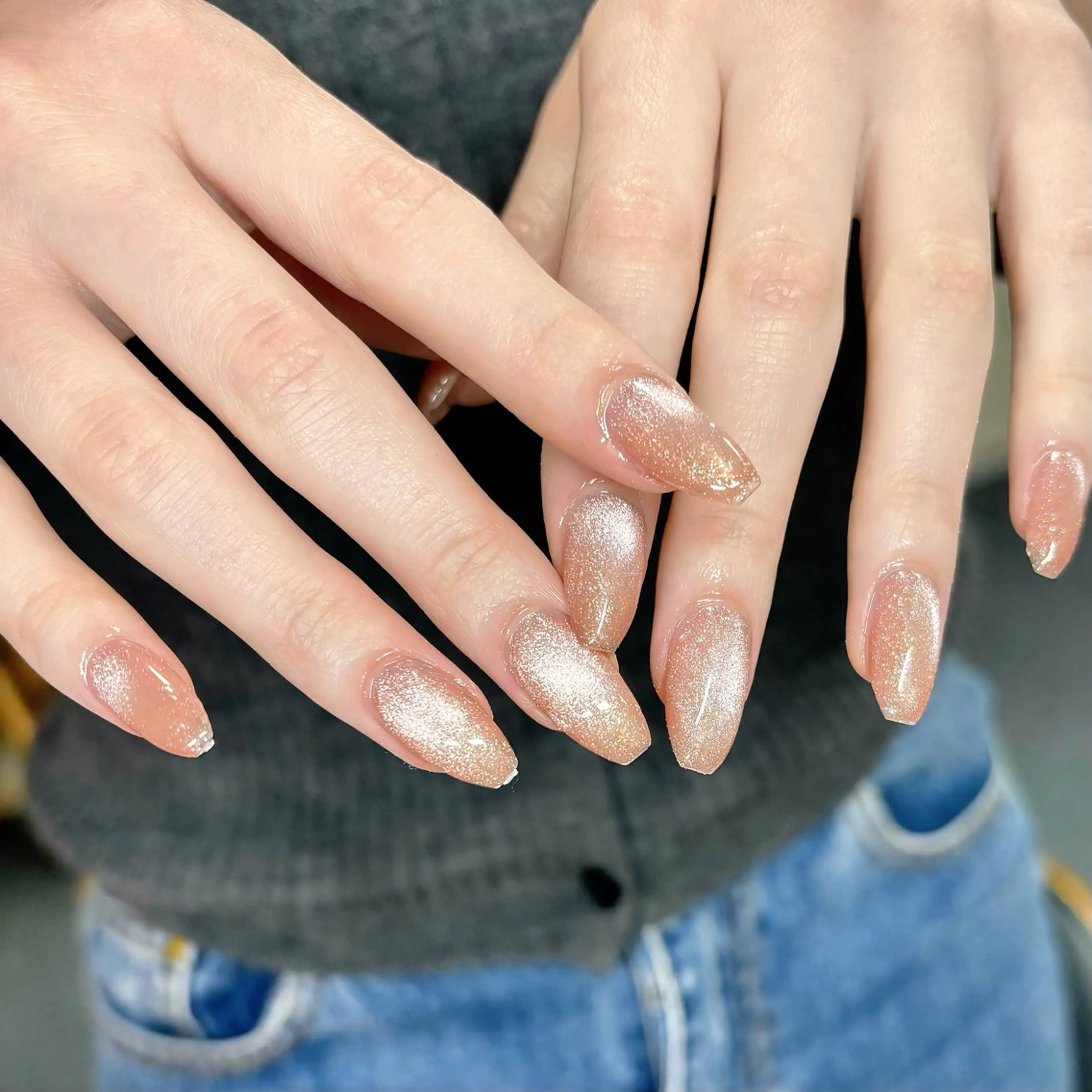 ネイル アートネイル オーロラネイル チークネイル フレンチネイル マグネットネイル ハンドネイル ハンドケア 🫧OPELIA NAIL渋谷🫧のネイルデザイン