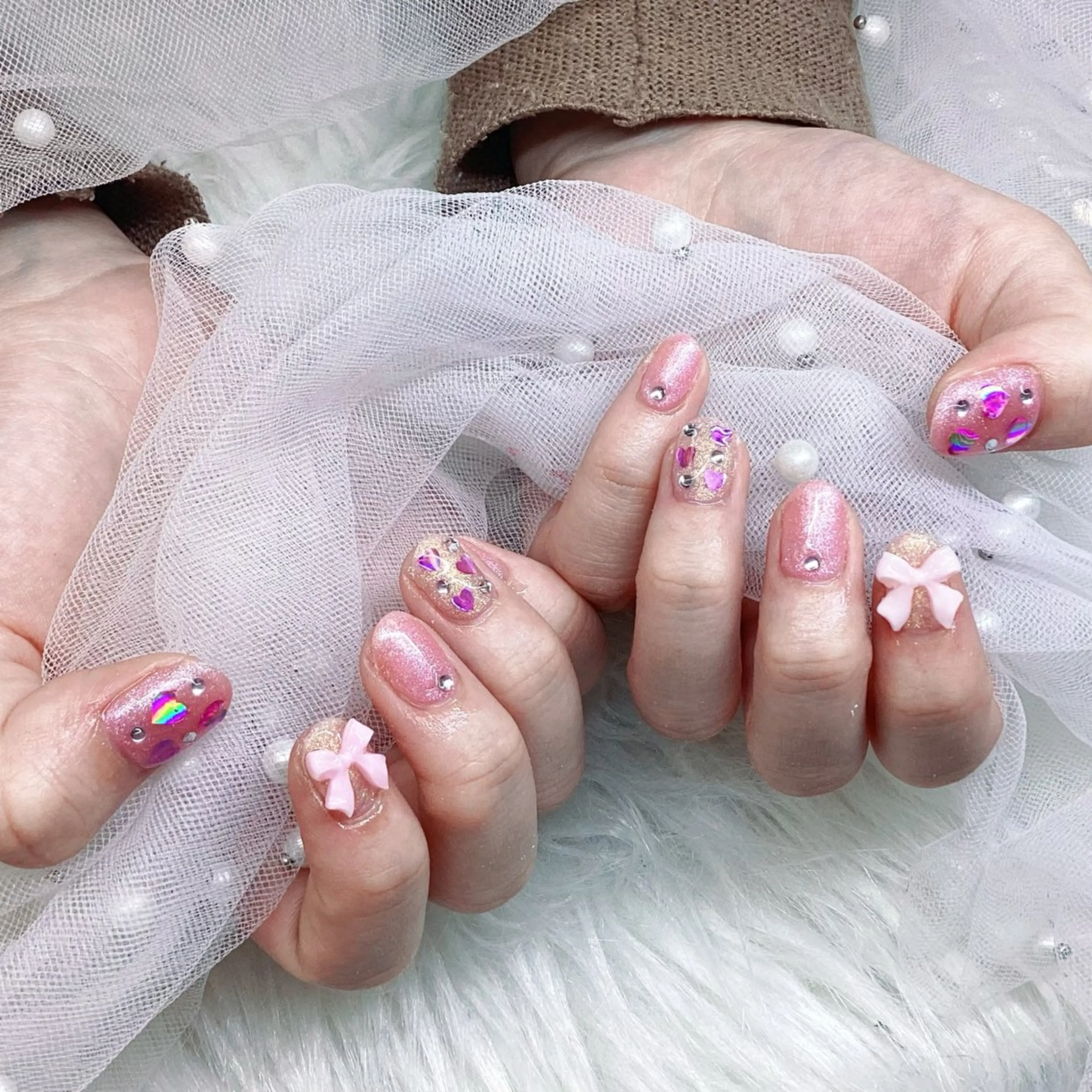 ネイル パーツ全部¥110 サロンミミのネイルデザイン