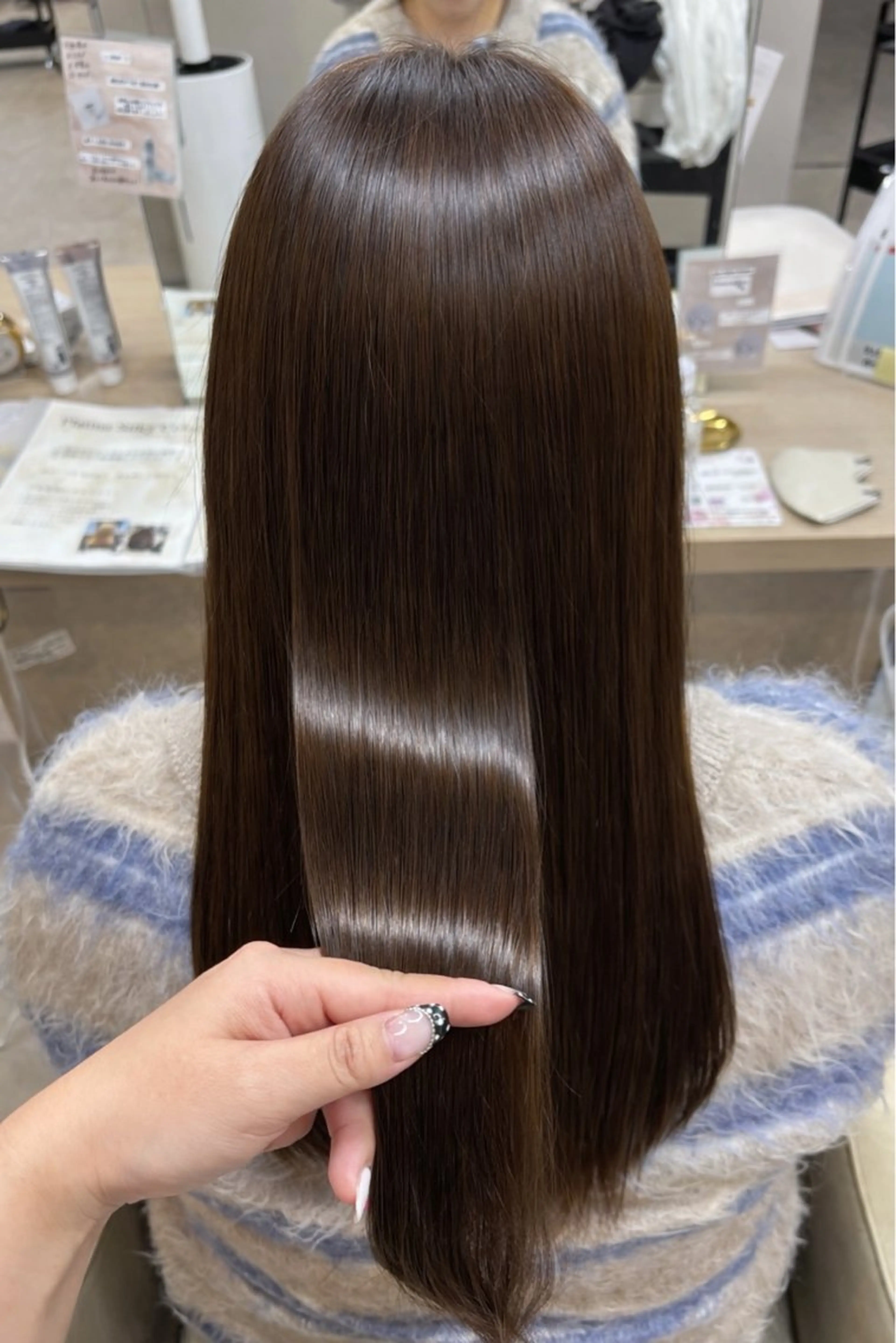 ロング カラー カット ヘアカラー トリートメント ボブ/顔周りレイヤー 🎀momoka🎀のヘアスタイル