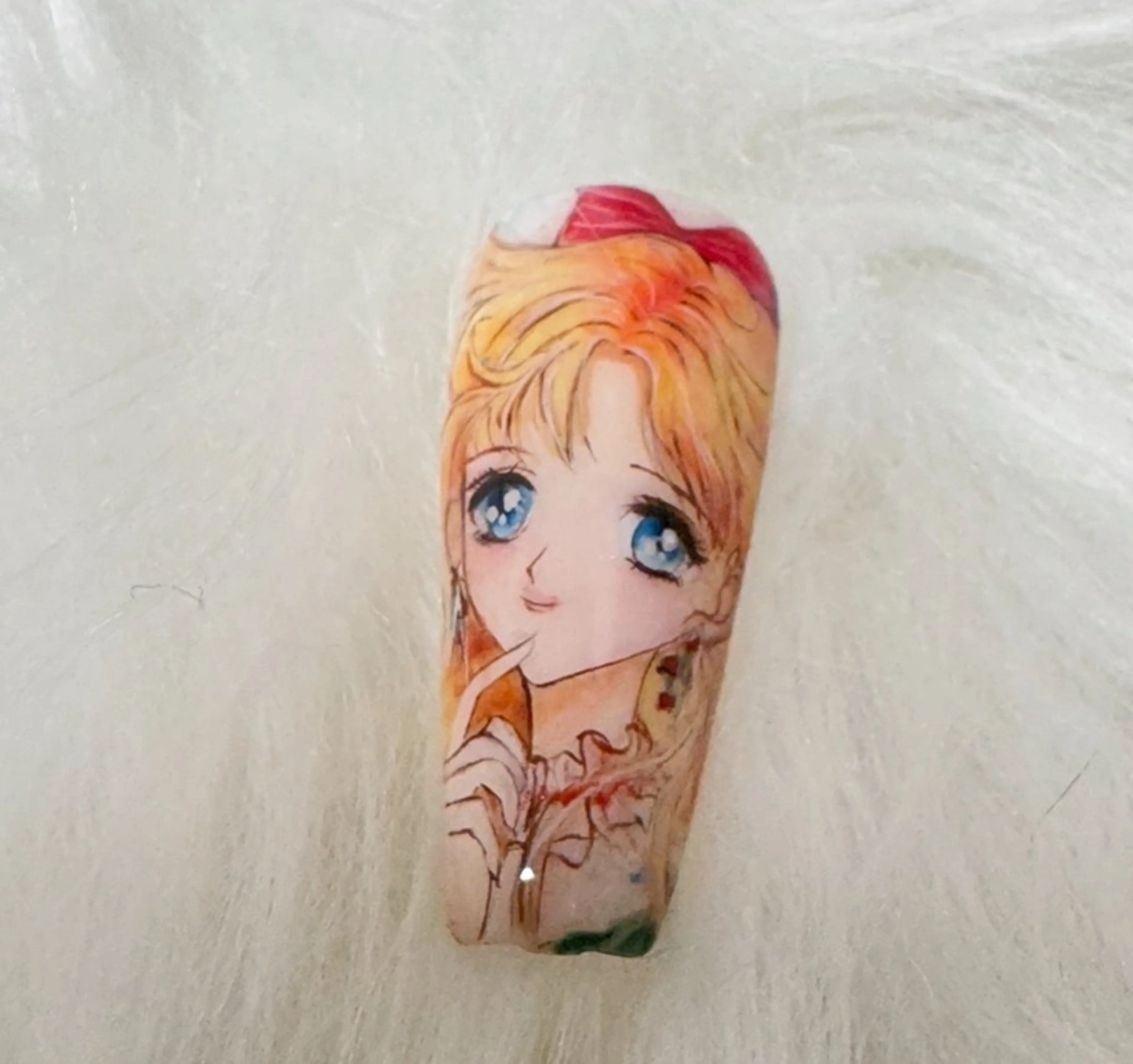 【チープ長さ出し】写真持ち込み可痛ネイル１本＋ワンカラーorマグネット¥18000新規オフ無料の写真