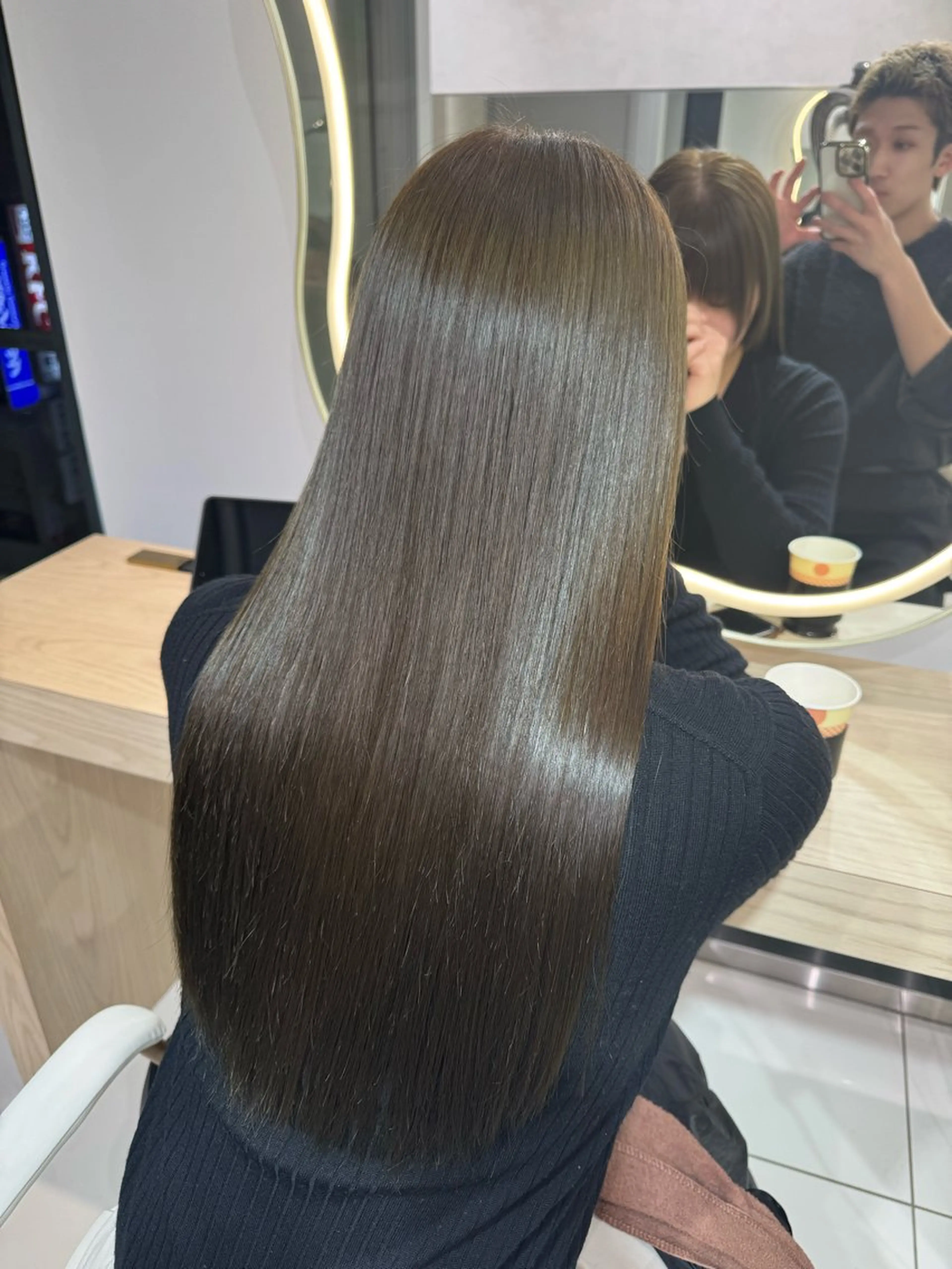 ロング カラー 顔まわりカット/ カラー/西野和裕のヘアスタイル