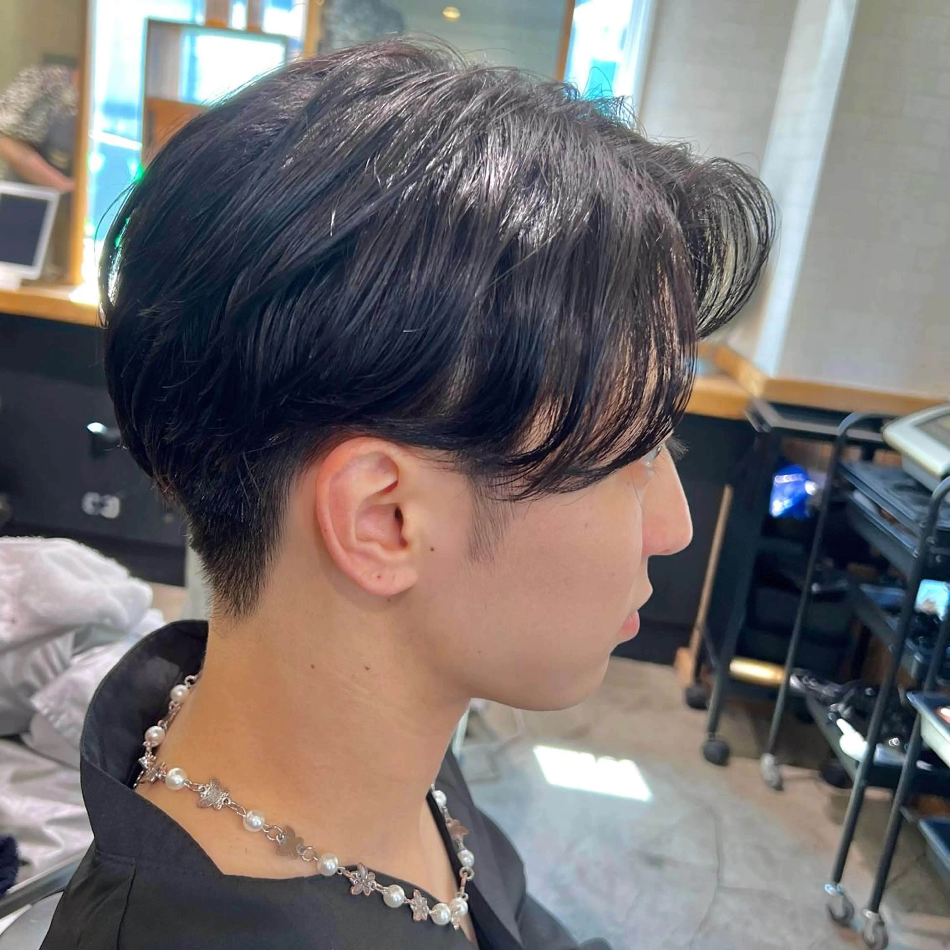 ショート パーマ メンズ カット パーマ ヘッドスパ ノグチ ナツコのヘアスタイル