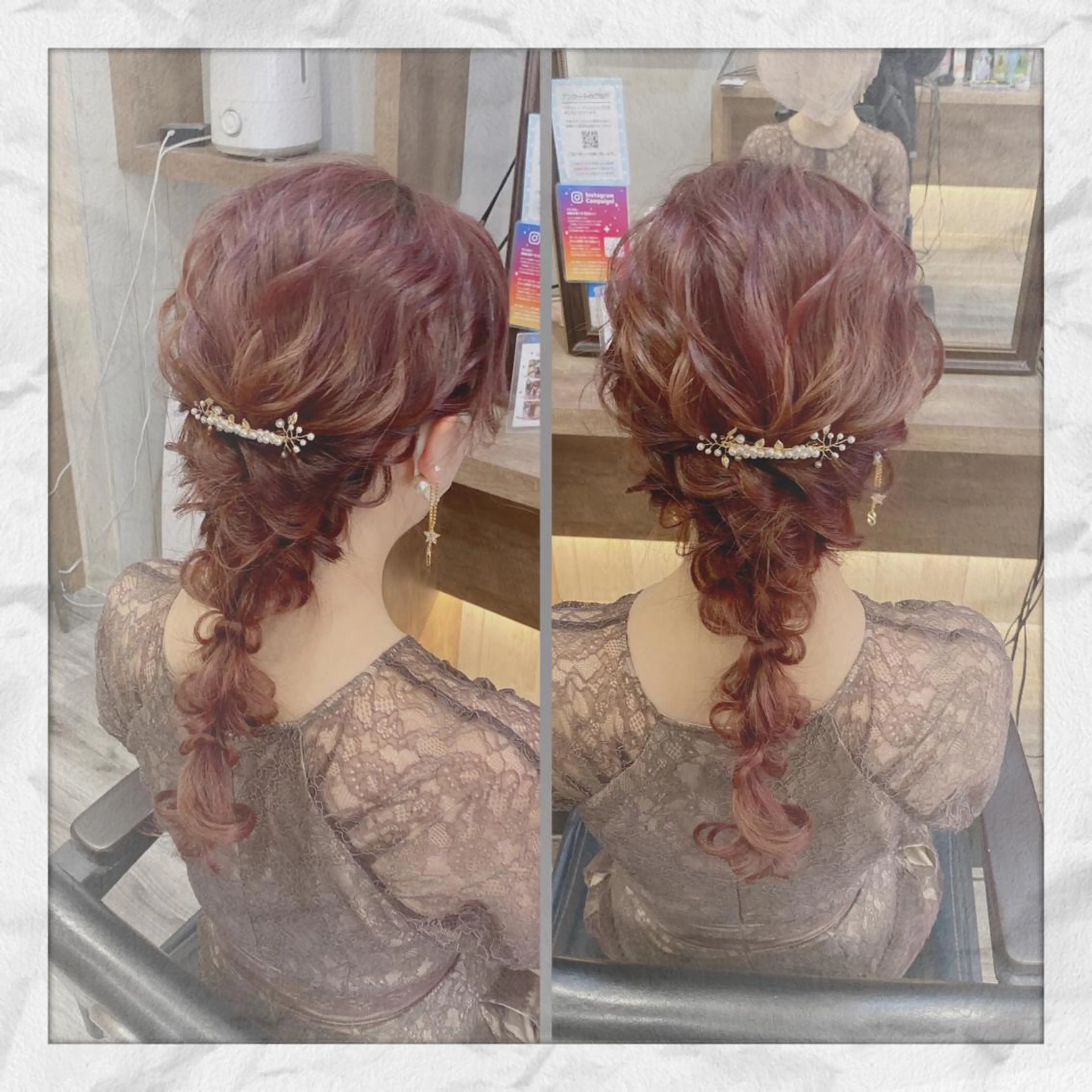 セミロング ヘアアレンジ ヘアセット ヘアセット/着付け 𓇼 松本 夏美𓇼のヘアスタイル