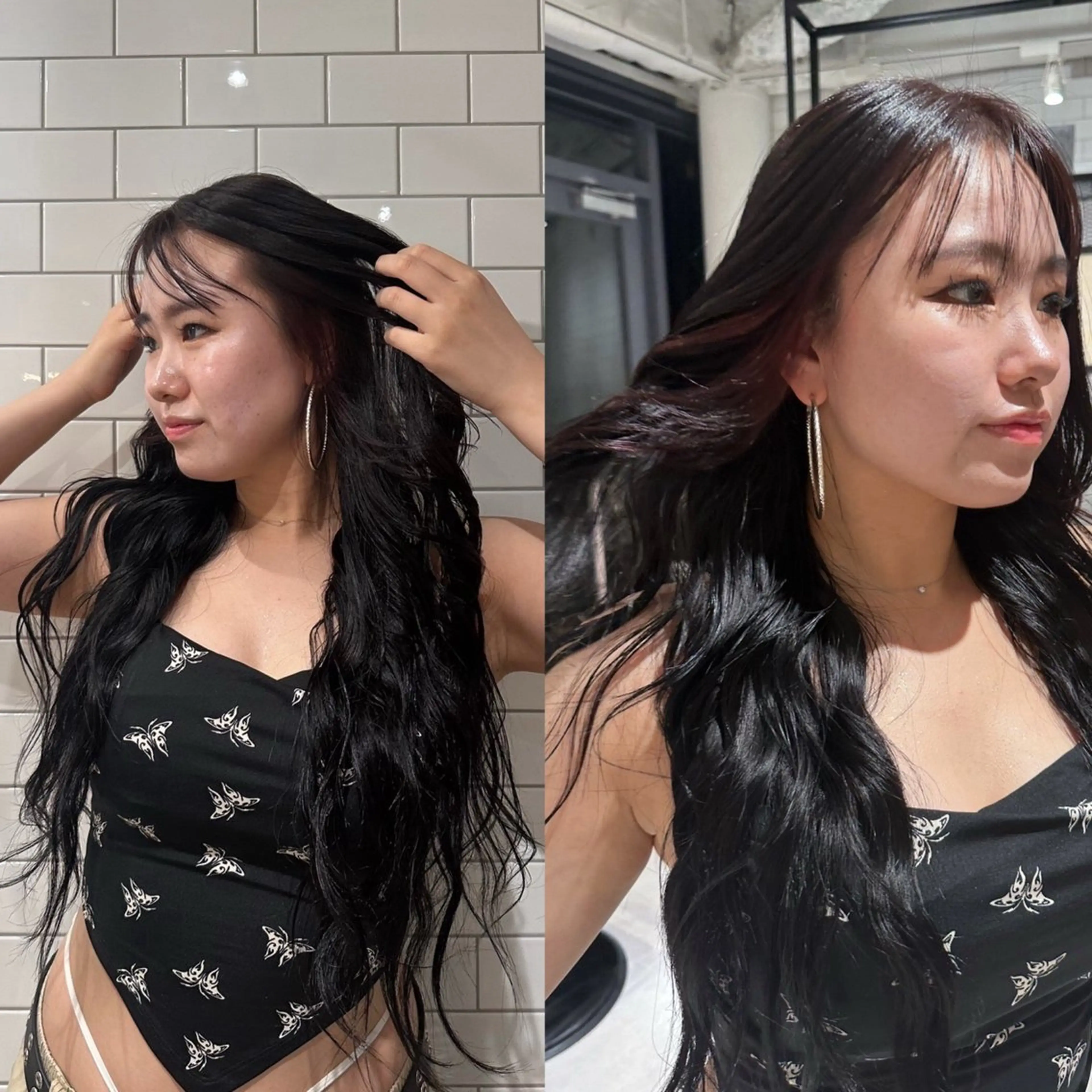 ロング カラー 佐野 えり奈のヘアスタイル