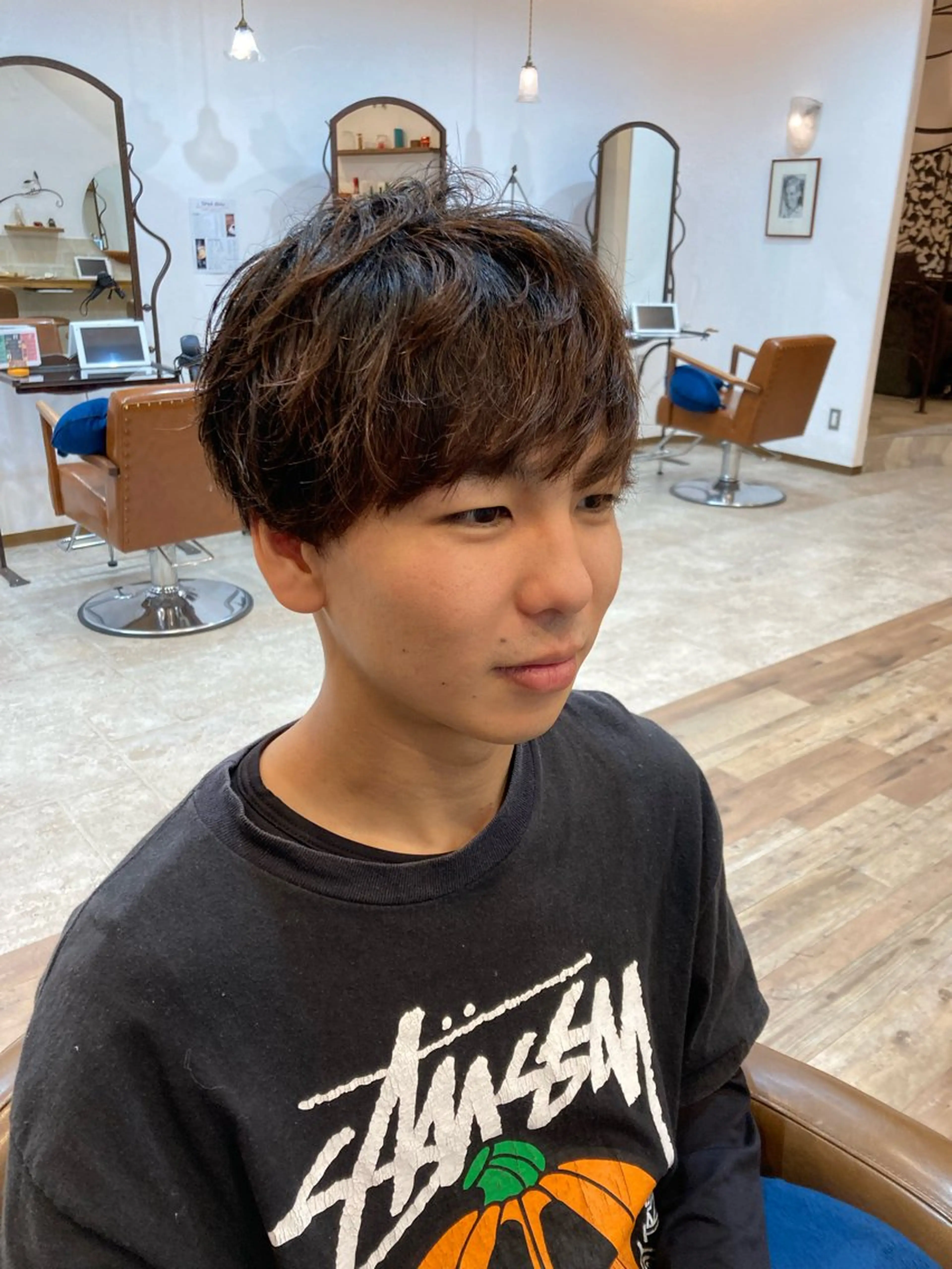 ショート パーマ メンズ カット特化型 美容師/栗本のヘアスタイル